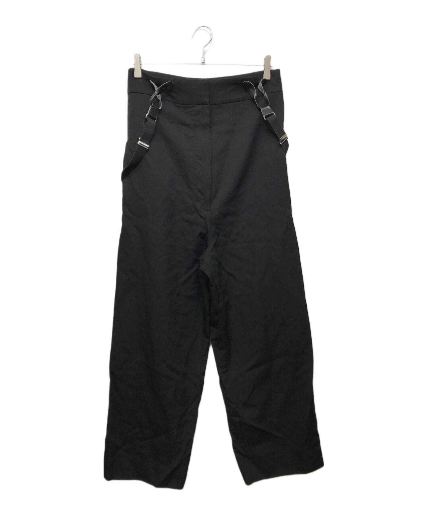 H＞Tropical High-Waist Suspender Pants
