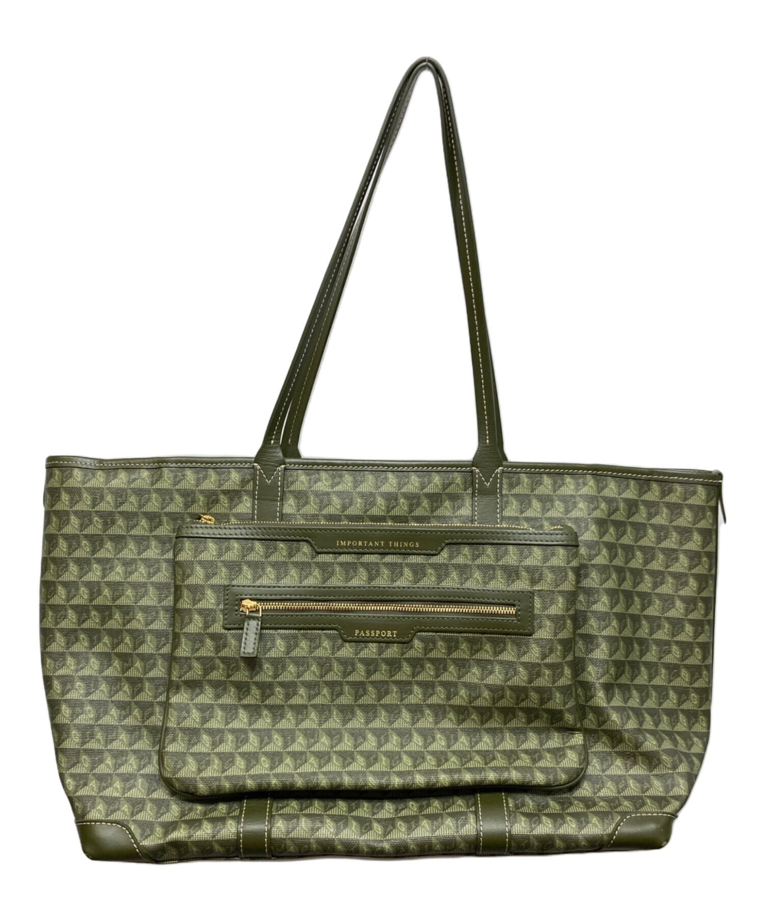 美品ANYA HINDMARCH PLASTIC BAG トート　グリーン 中古・古着通販】ANYA HINDMARCH (アニヤ・ハインドマーチ) I AM A