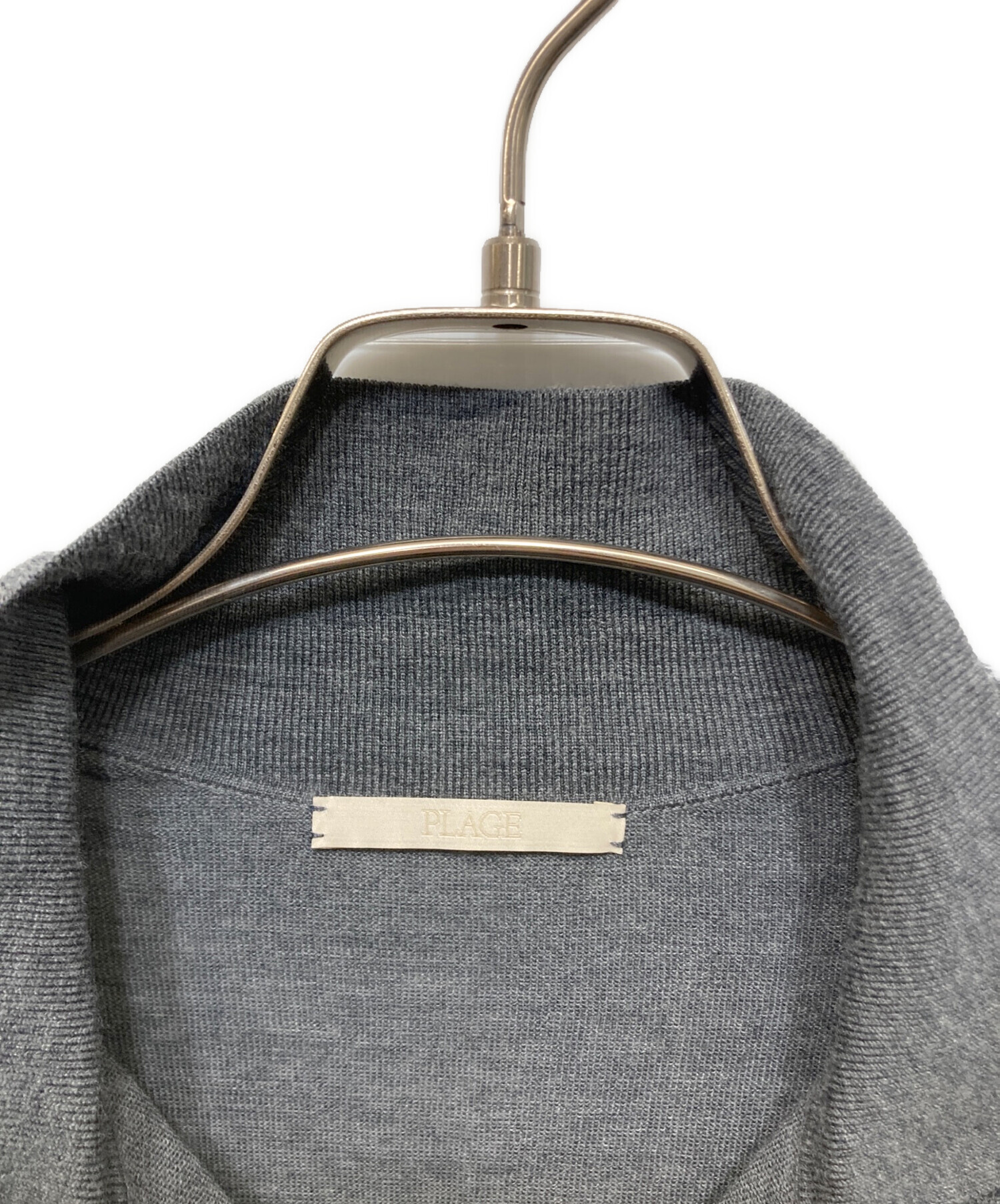 Plage プラージュ ブラウス 36(S位) グレー 【古着】【中古】 中古・古着通販】Plage (プラージュ) double cloth modern シャツ