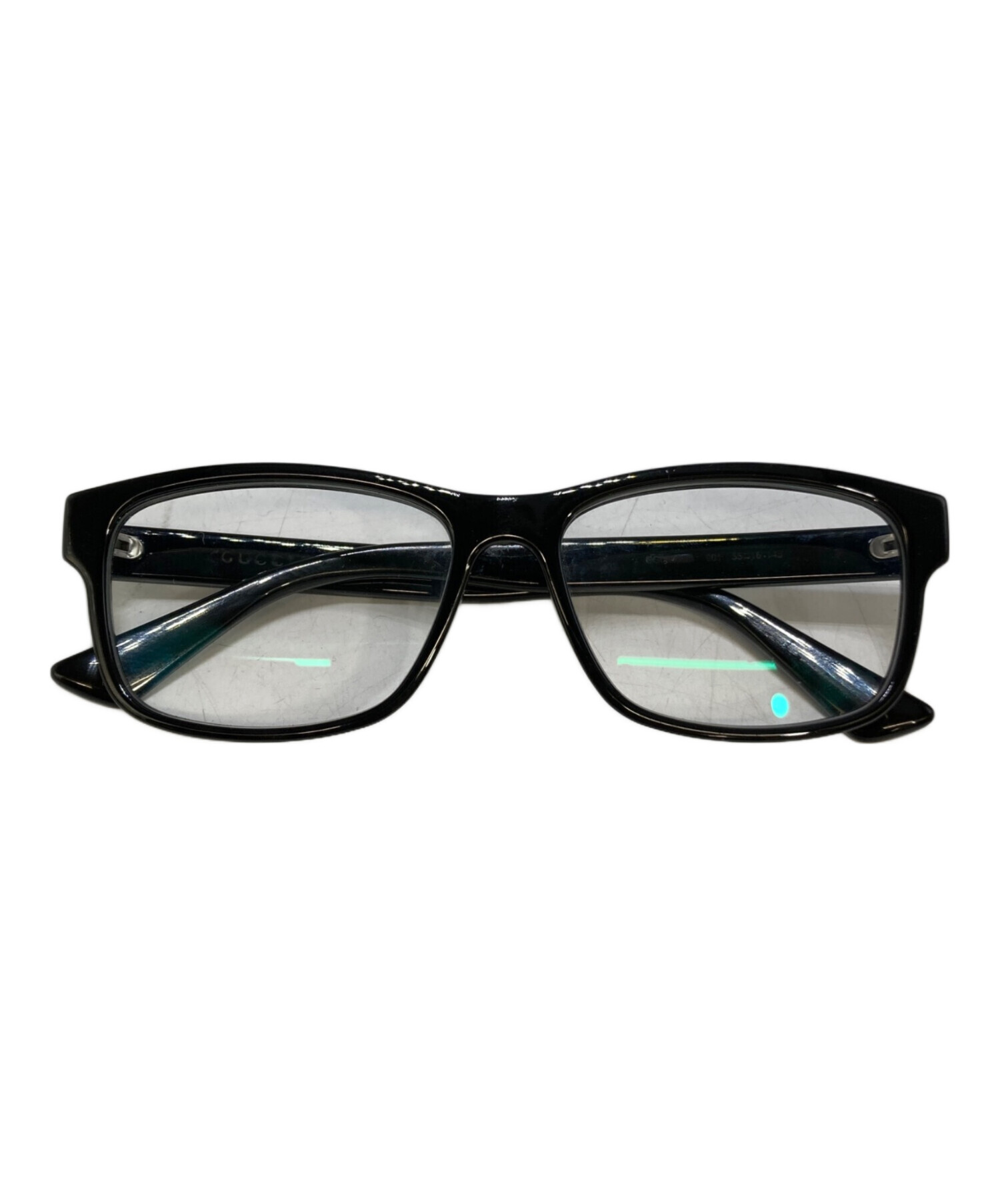 中古・古着通販】GUCCI (グッチ) 眼鏡 ブラック サイズ:55□16-145 