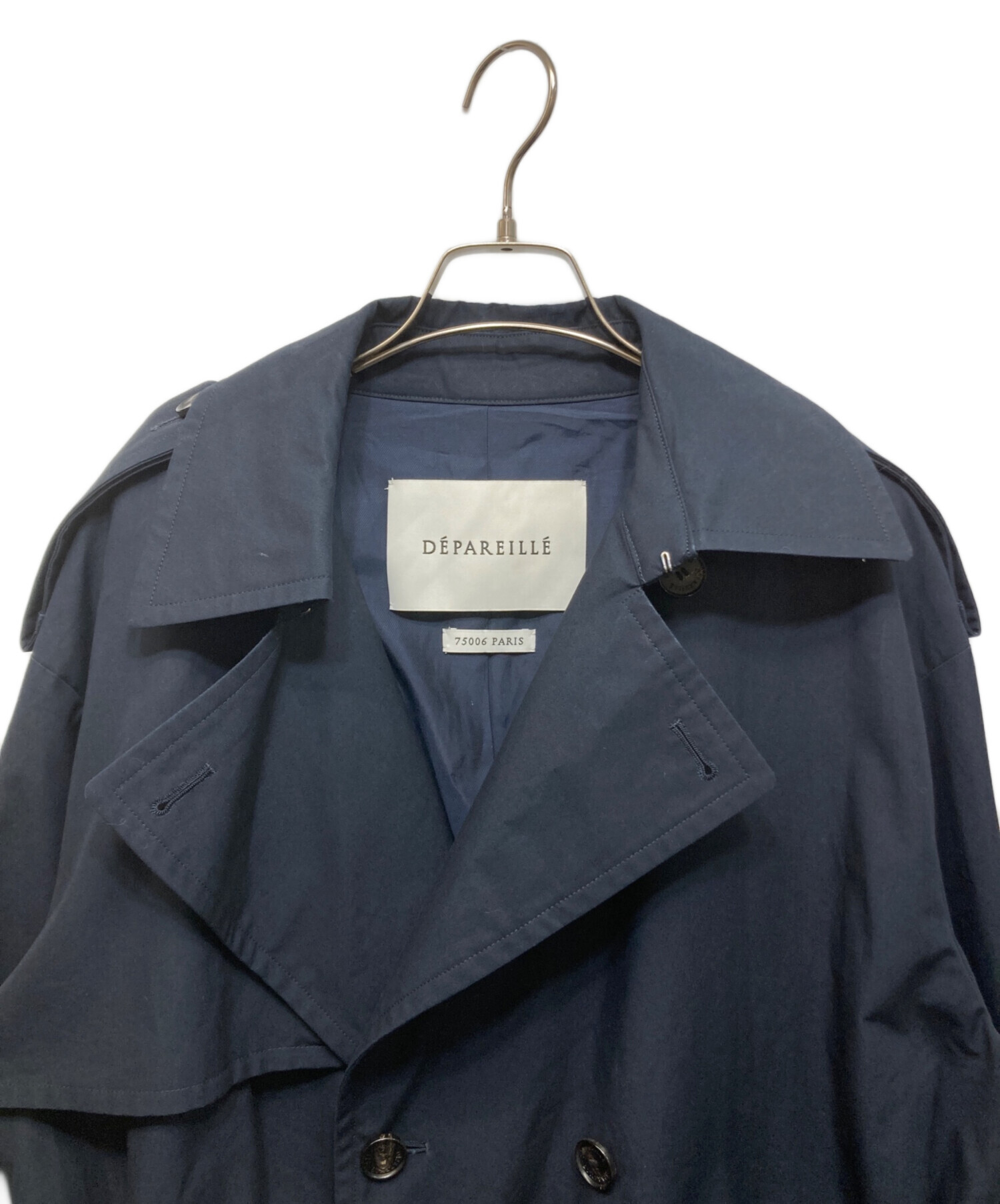 中古・古着通販】DEPAREILLE (デパリエ) トレンチコート ネイビー