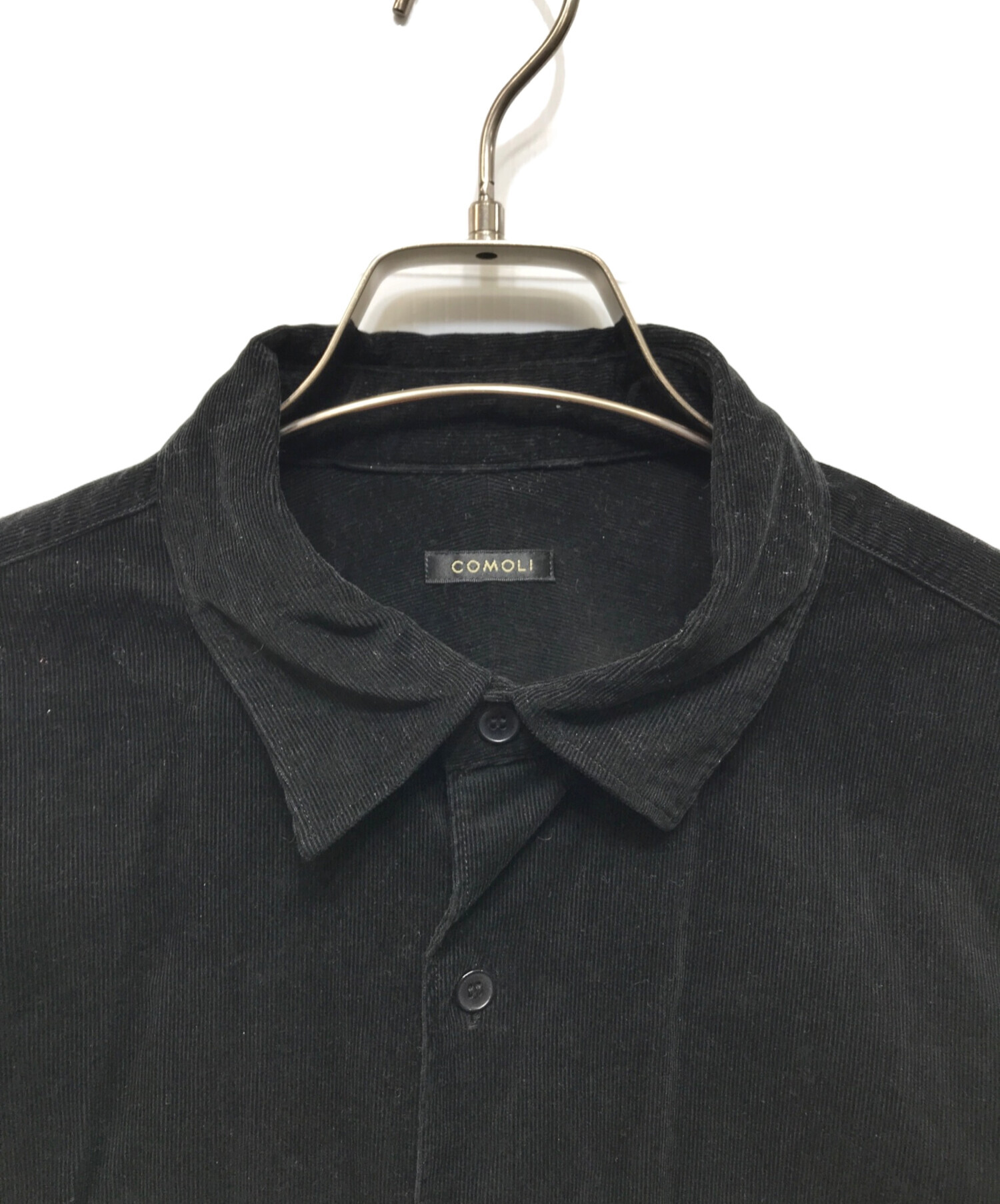 中古・古着通販】COMOLI (コモリ) コーデュロイ コモリシャツ ブラック 