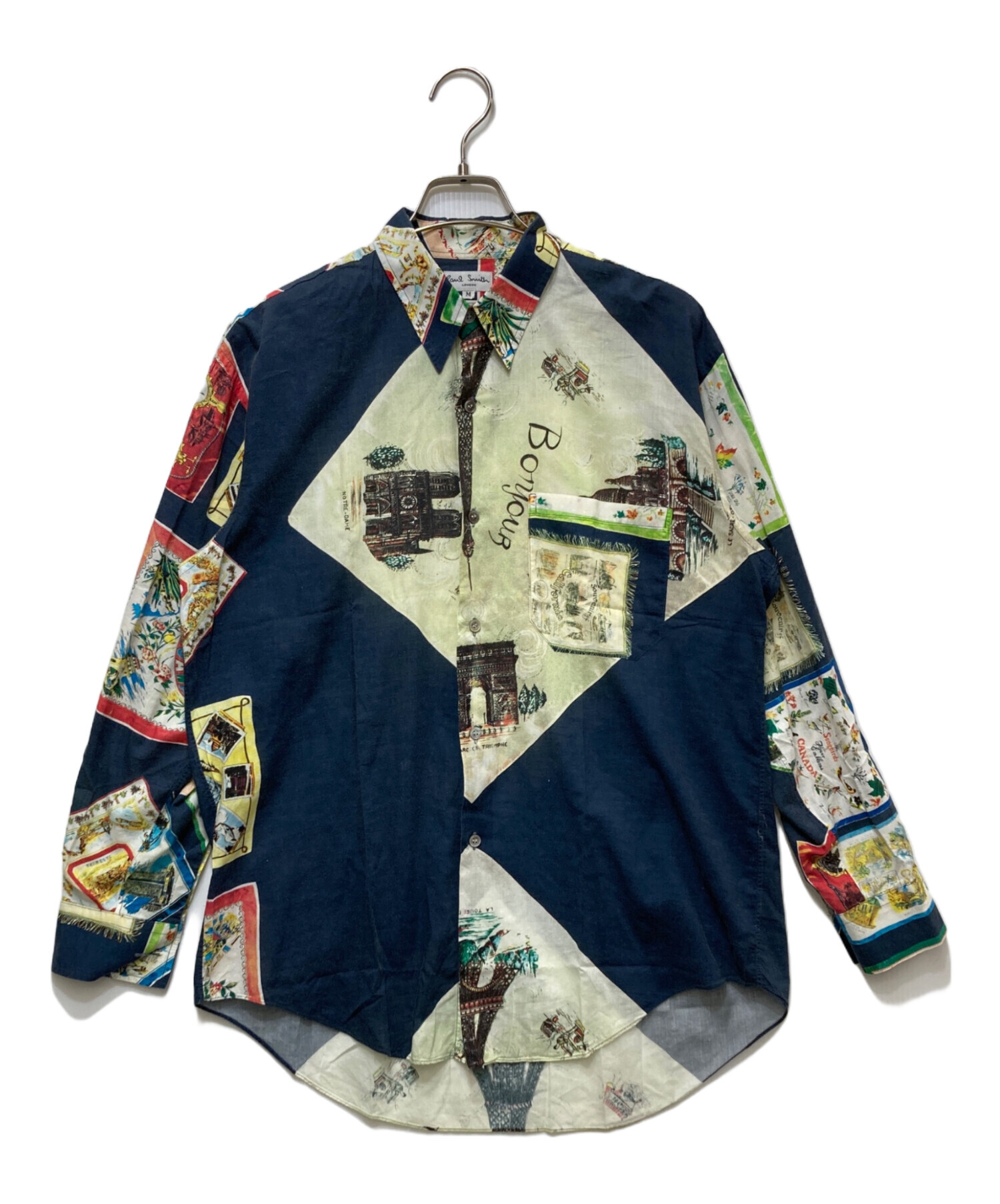 中古・古着通販】Paul Smith (ポールスミス) 総柄シャツ ネイビー