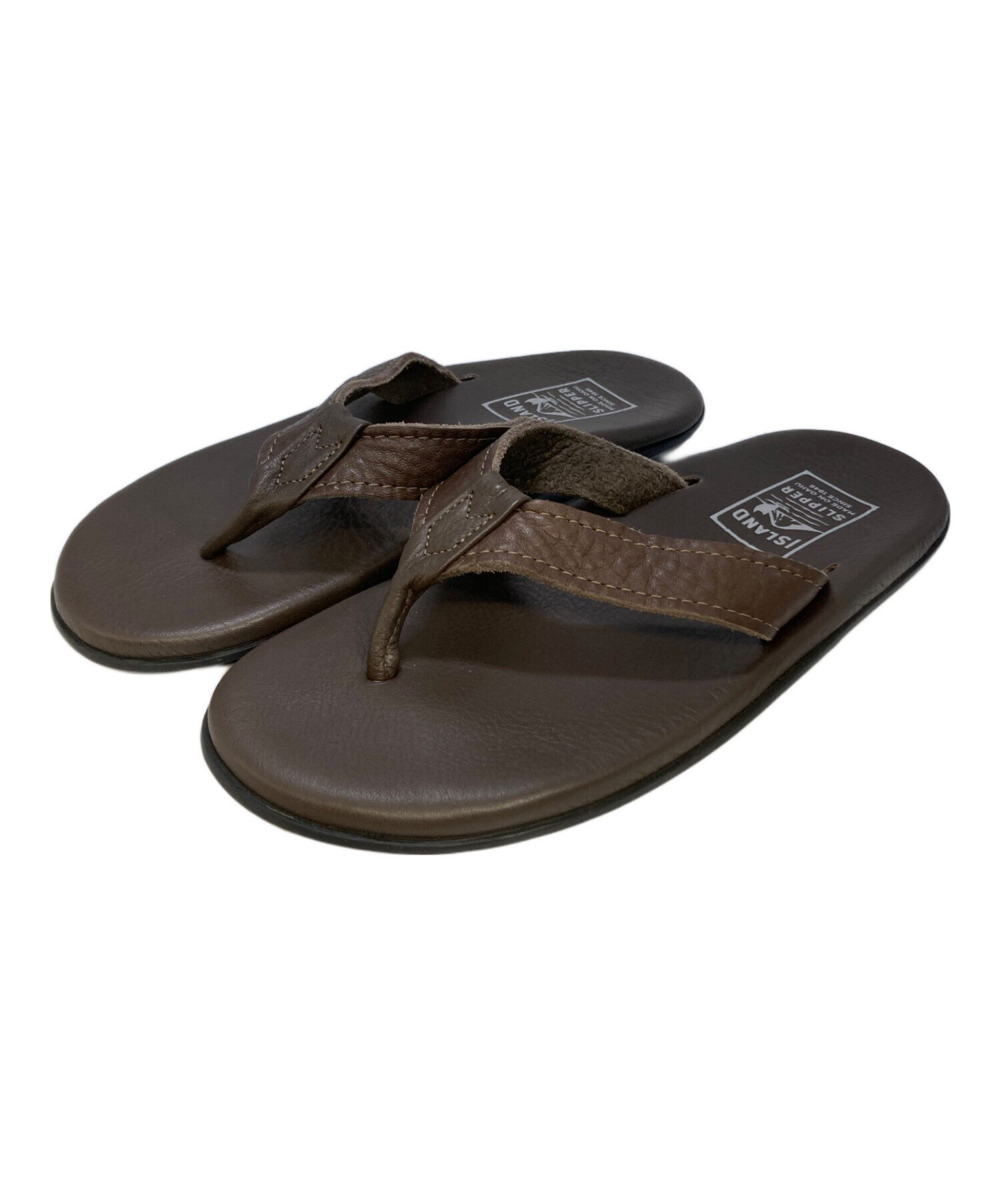  SLIPPER☆アイランドスリッパ☆ブラウン☆サイズ9☆ほぼ未使用 中古・古着通販】ISLAND SLIPPER (アイランドスリッパ) サンダル