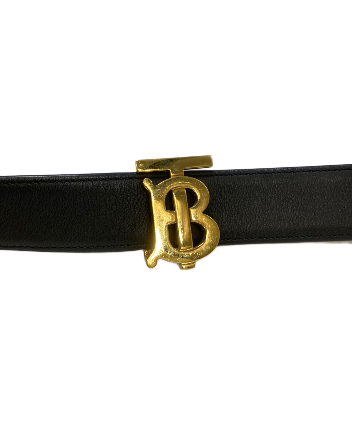 中古・古着通販】BURBERRY (バーバリー) TBバックルベルト ブラック 