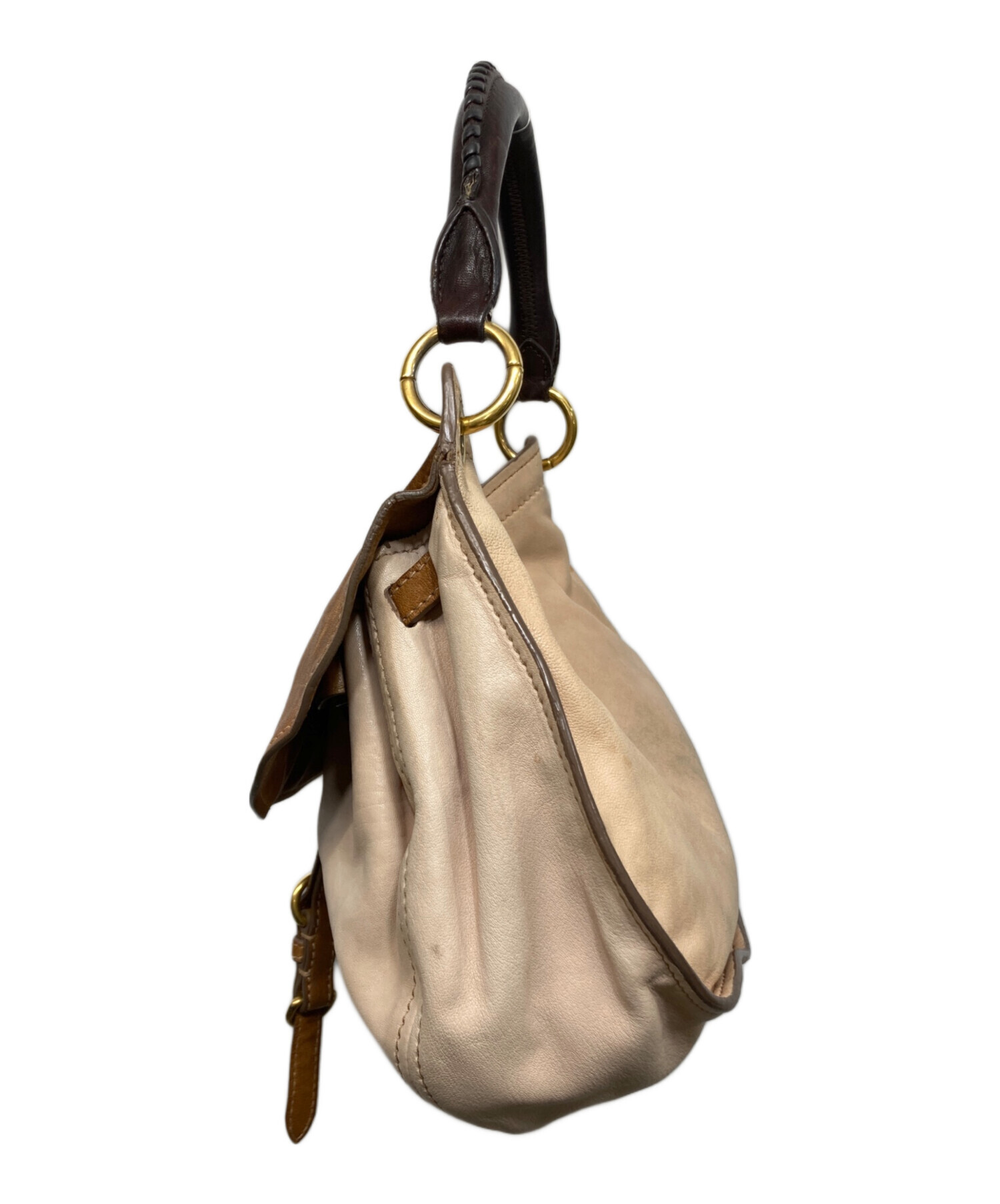 中古・古着通販】MIU MIU (ミュウミュウ) ハンドバッグ ベージュ 