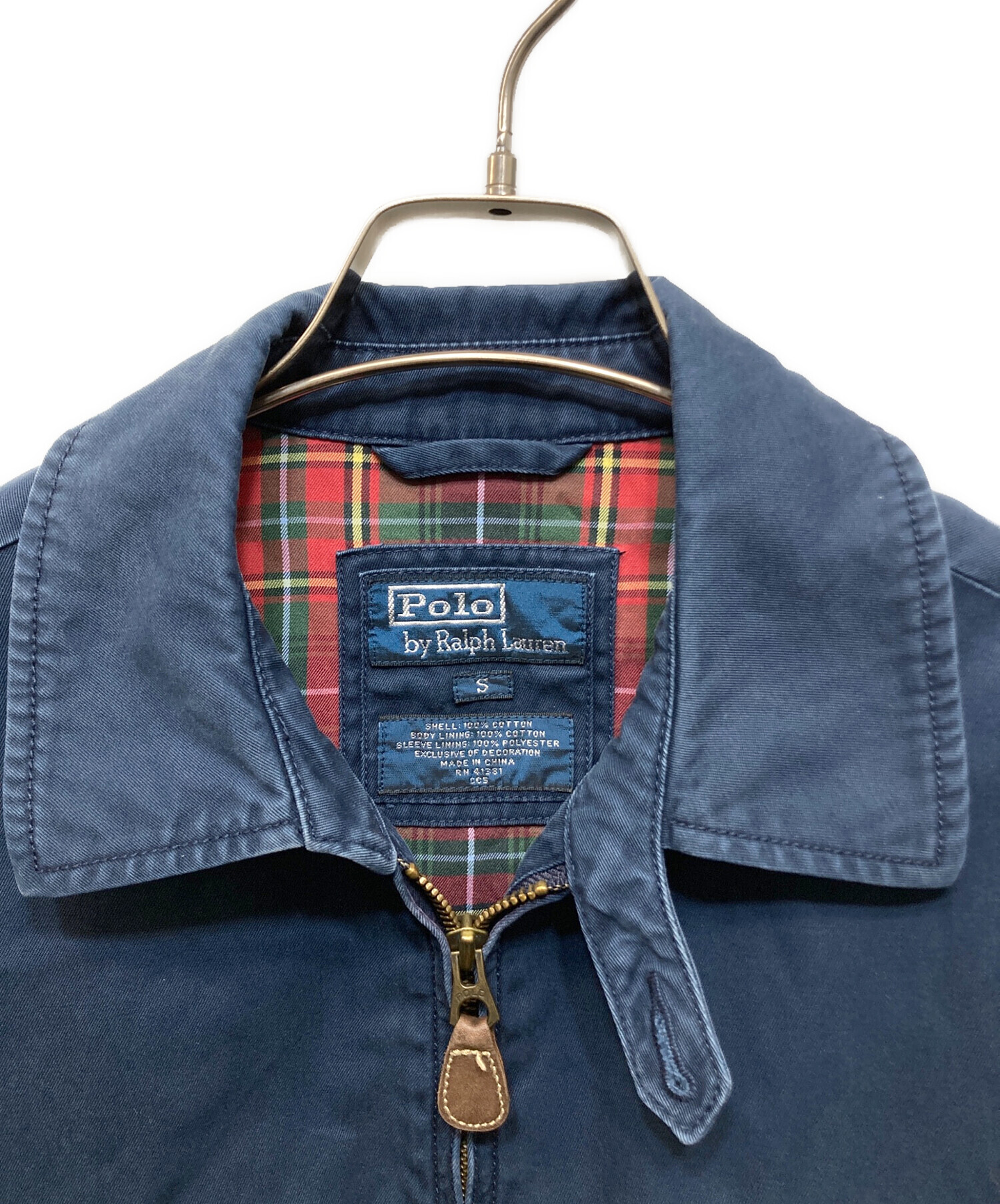 ポロラルフローレンドリズラージャケットネイビー刺繍ロゴy2kグラン 中古・古着通販】POLO RALPH LAUREN (ポロ・ラルフローレン