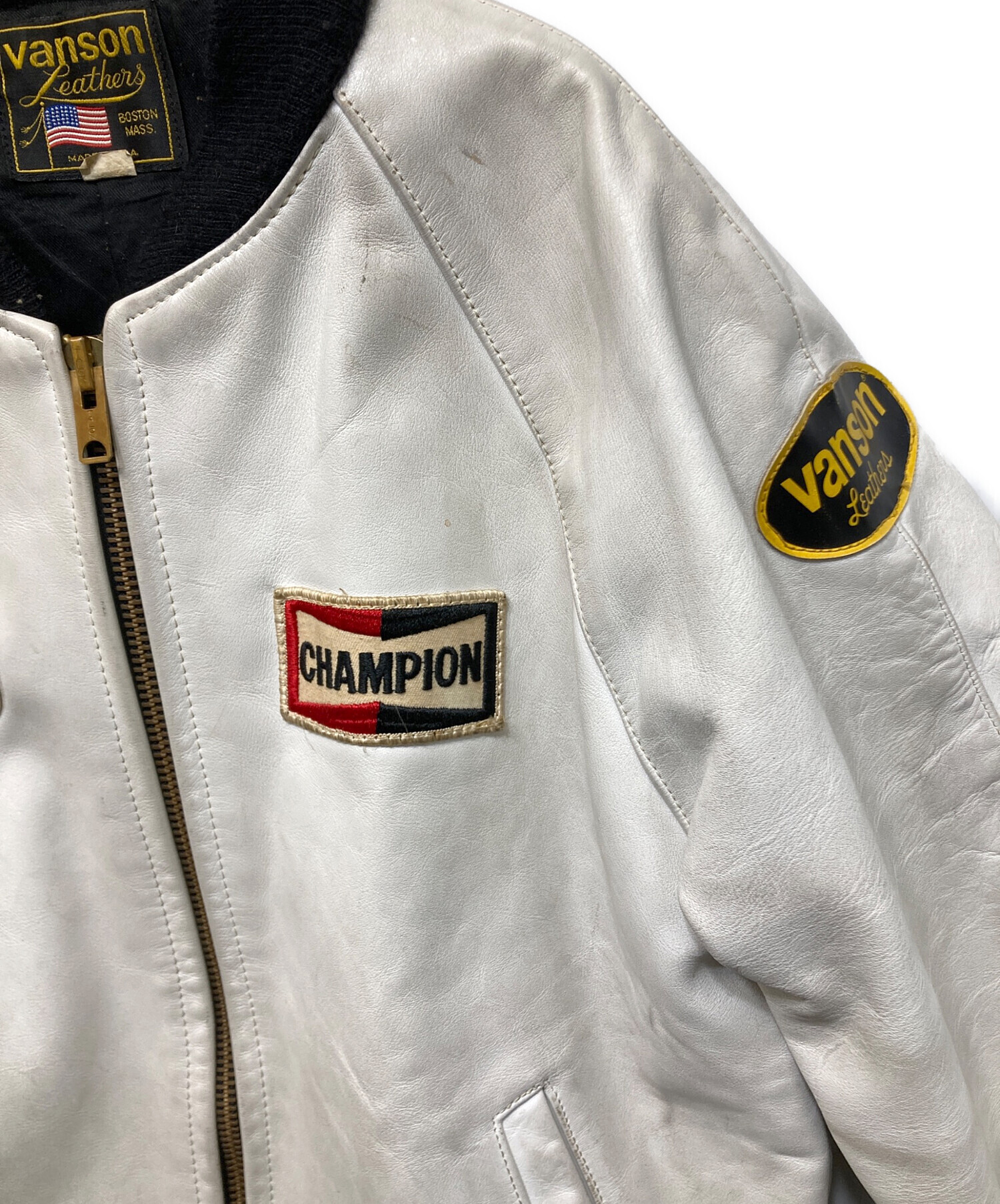 中古・古着通販】VANSON (バンソン) TJレーシングレザージャケット