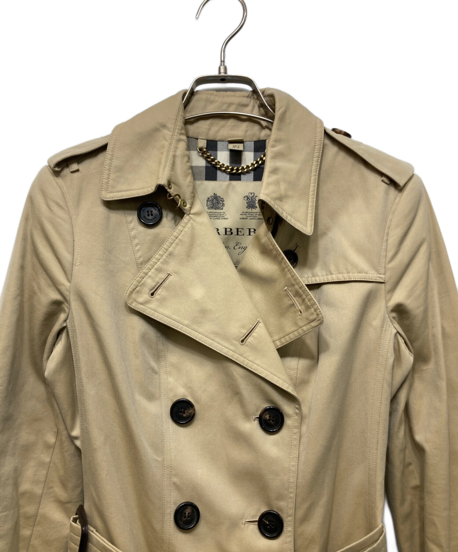 バーバリー トレンチコート 38 中古・古着通販】BURBERRY (バーバリー) トレンチコート ブラウン