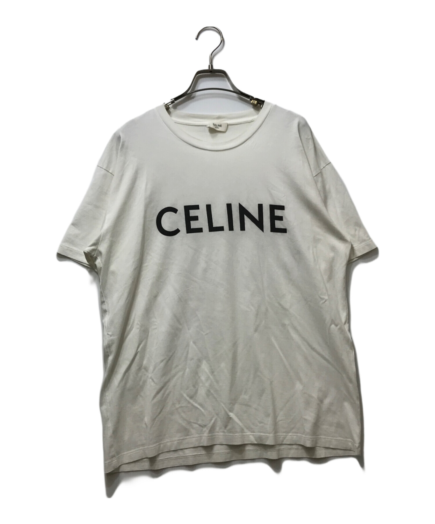 CELINE - CELINE  ロゴTシャツ　美品　ホワイト　S 中古・古着通販】CELINE (セリーヌ) ロゴTシャツ ホワイト サイズ:S