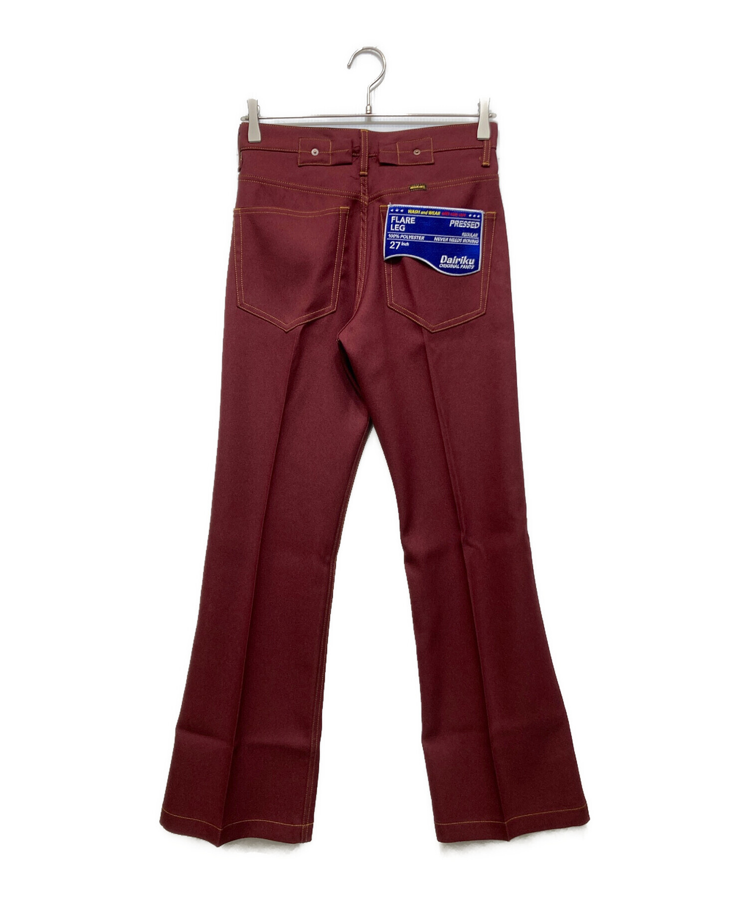 中古・古着通販】DAIRIKU (ダイリク) FLASHER PRESSED PANTS レッド