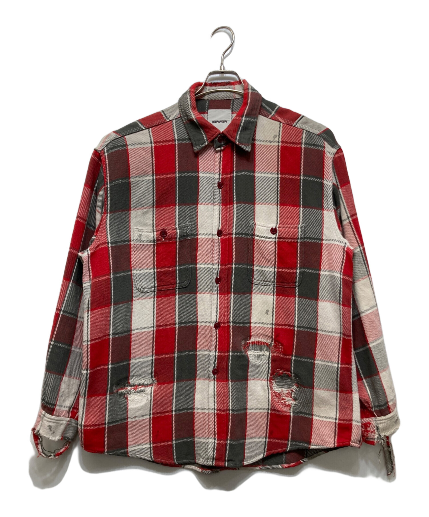 中古・古着通販】BOWWOW (バウワウ) REPAIR AGEING FLANNEL SHIRTS