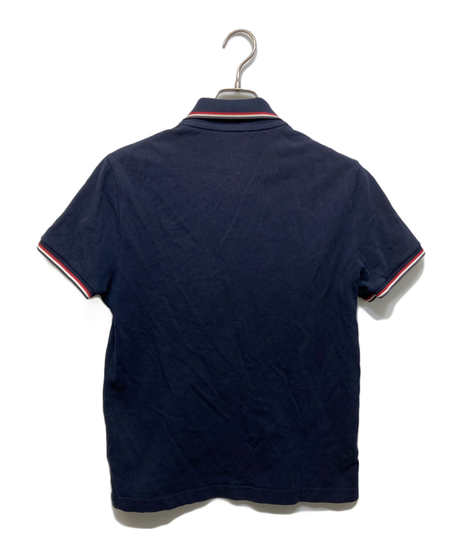 中古・古着通販】MONCLER (モンクレール) ブランド刺繍半袖ポロシャツ