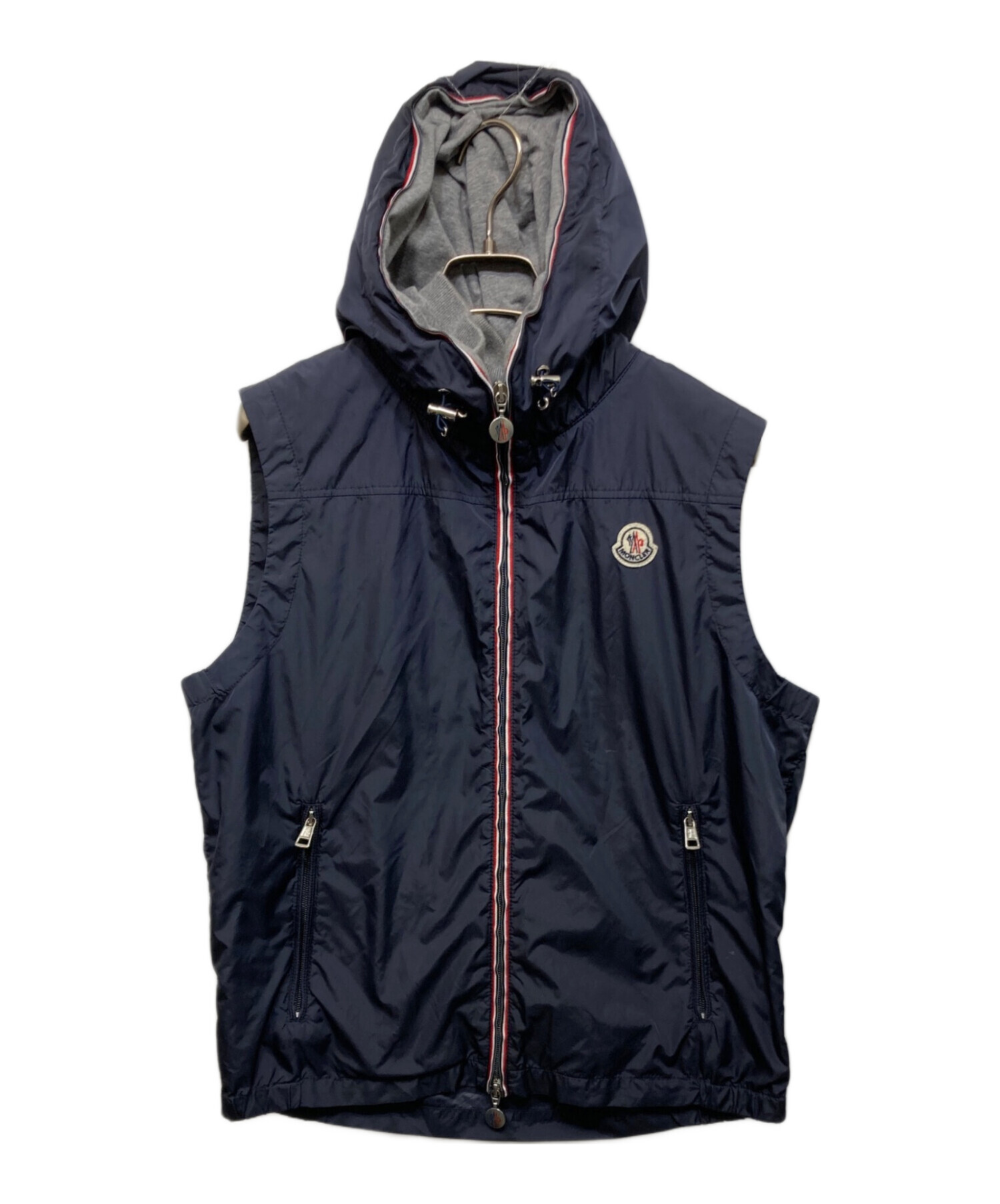 中古・古着通販】MONCLER (モンクレール) ナイロンベスト ネイビー