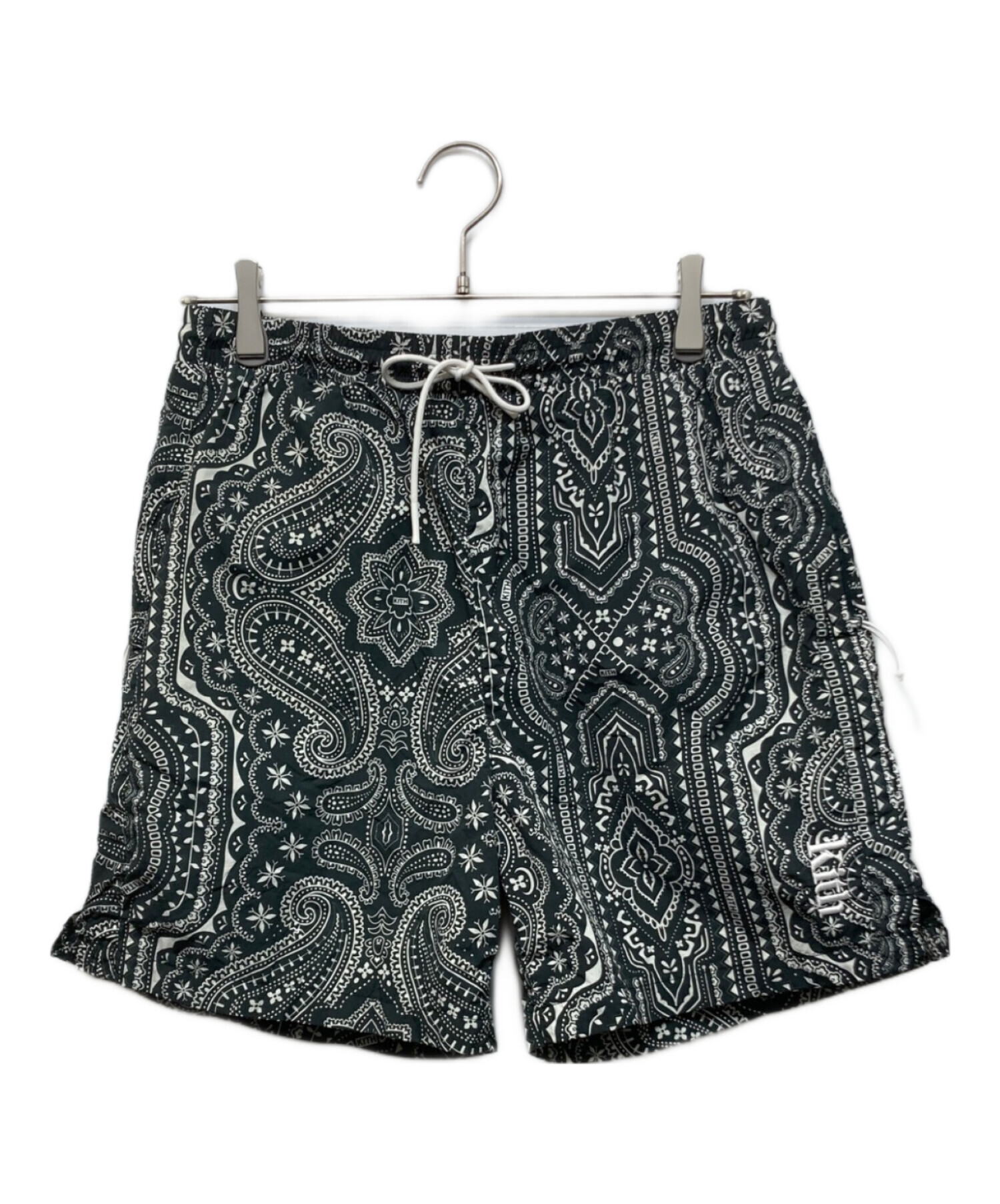【美品】キス　KITH シャツ　ハーフパンツ　セットアップ　ペイズリー 中古・古着通販】KITH (キス) ペイズリー柄ハーフパンツ ブラック