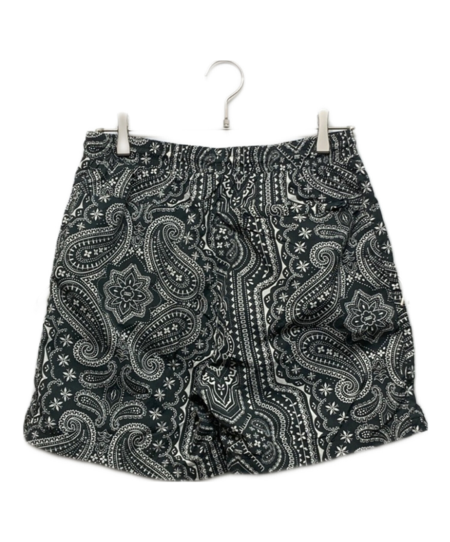 【美品】キス　KITH シャツ　ハーフパンツ　セットアップ　ペイズリー 中古・古着通販】KITH (キス) ペイズリー柄ハーフパンツ ブラック
