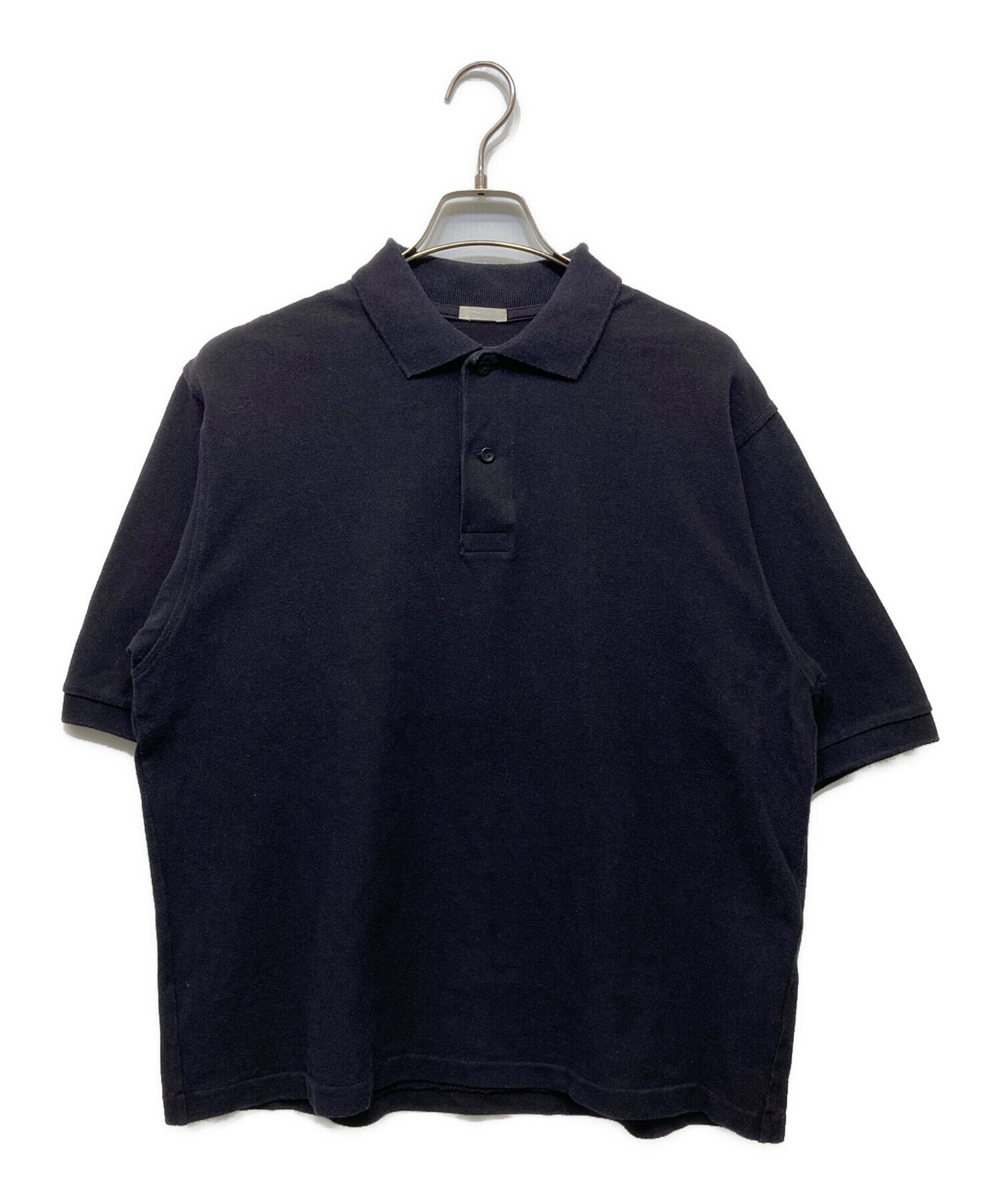 中古・古着通販】COMOLI (コモリ) 鹿の子 半袖ポロシャツ ネイビー