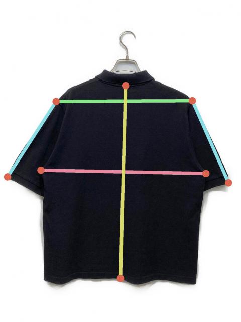 中古・古着通販】COMOLI (コモリ) 鹿の子 半袖ポロシャツ ネイビー
