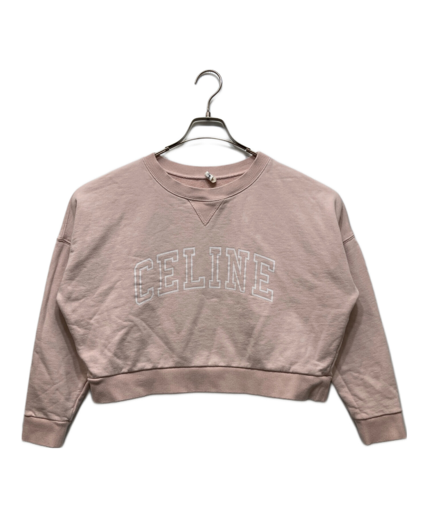 柔らかな質感の CELINE ピンク スウェット・トレーナー(レディース