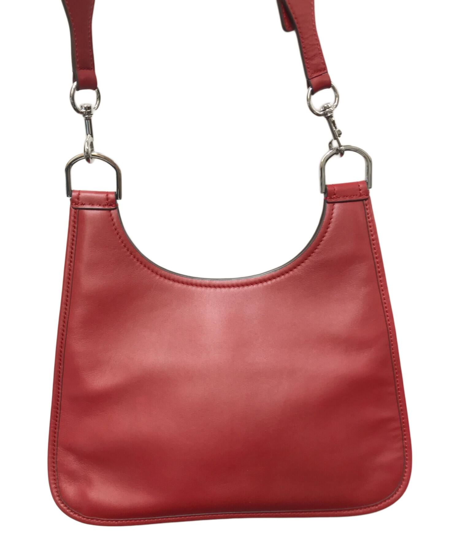 トリーバーチ レザー ボディバッグ レッド 中古・古着通販】TORY BURCH (トリーバーチ) JAMES スムースレザー