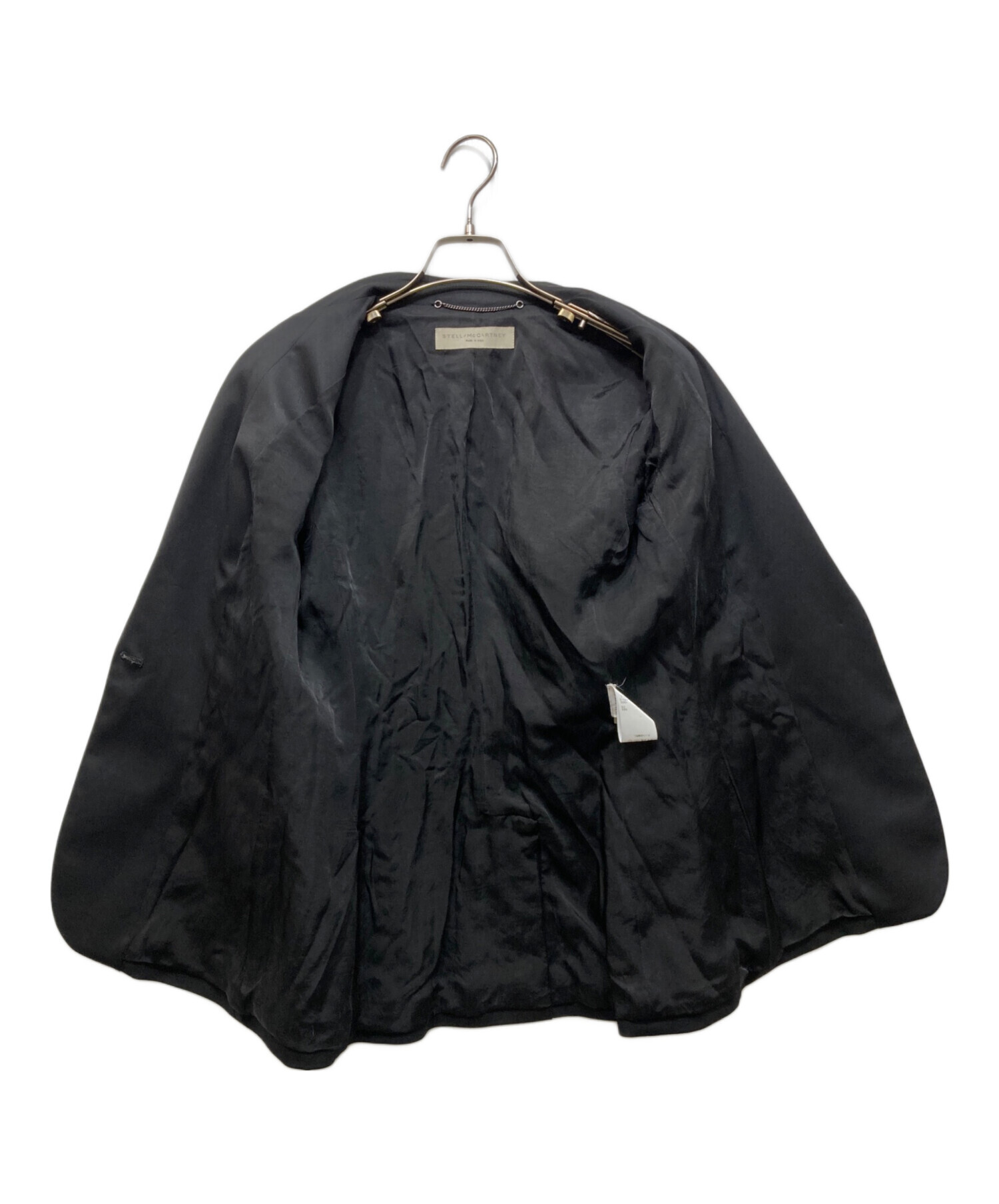 【美品】ステラマッカートニー　ブラック テラードジャケット STELLA McCARTNEY（ステラマッカートニー）テーラードジャケット 黒