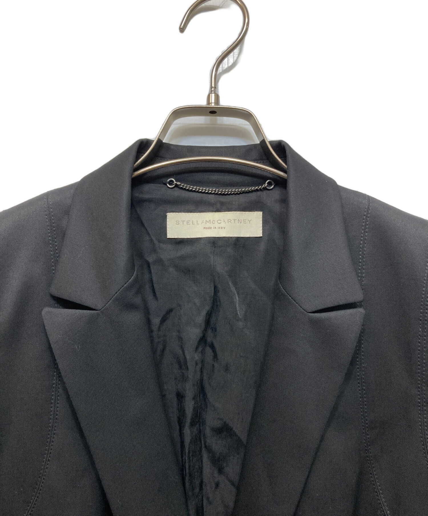 【美品】ステラマッカートニー　ブラック テラードジャケット STELLA McCARTNEY（ステラマッカートニー）テーラードジャケット 黒
