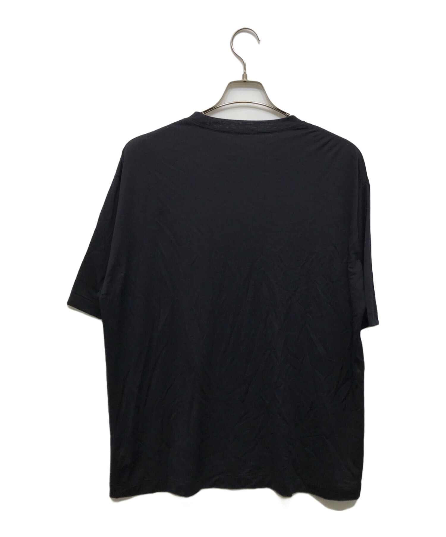 中古・古着通販】COMOLI (コモリ) ウール天竺 Tシャツ ブラック サイズ 