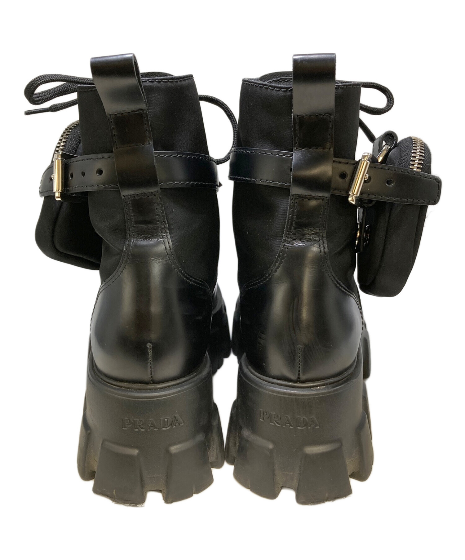 中古・古着通販】PRADA (プラダ) モノリスポーチ付 ブラッシュドレザー 
