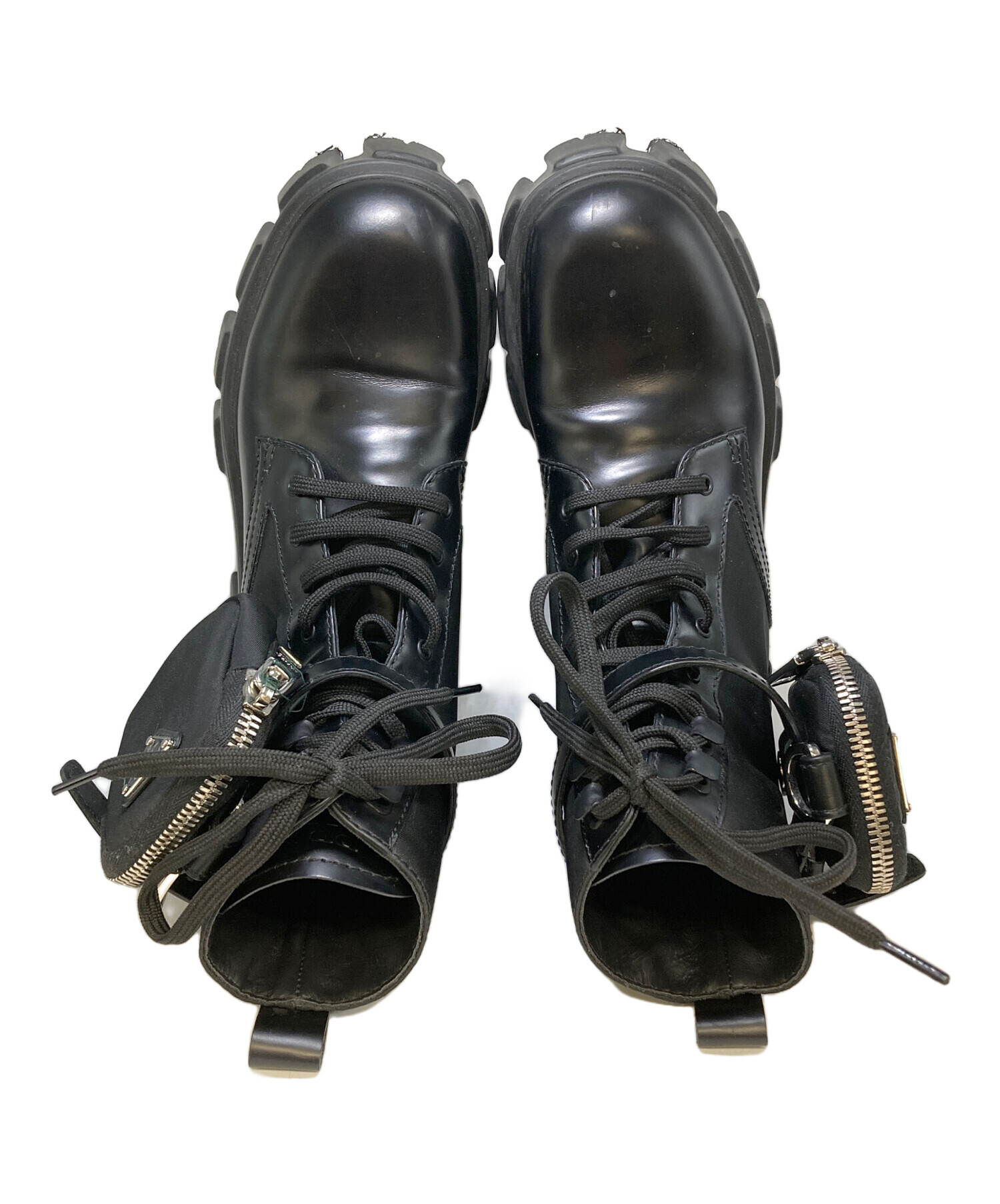 中古・古着通販】PRADA (プラダ) モノリスポーチ付 ブラッシュドレザー