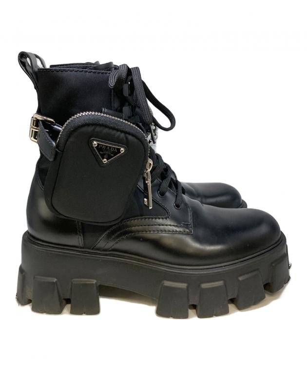 中古・古着通販】PRADA (プラダ) モノリスポーチ付 ブラッシュドレザー