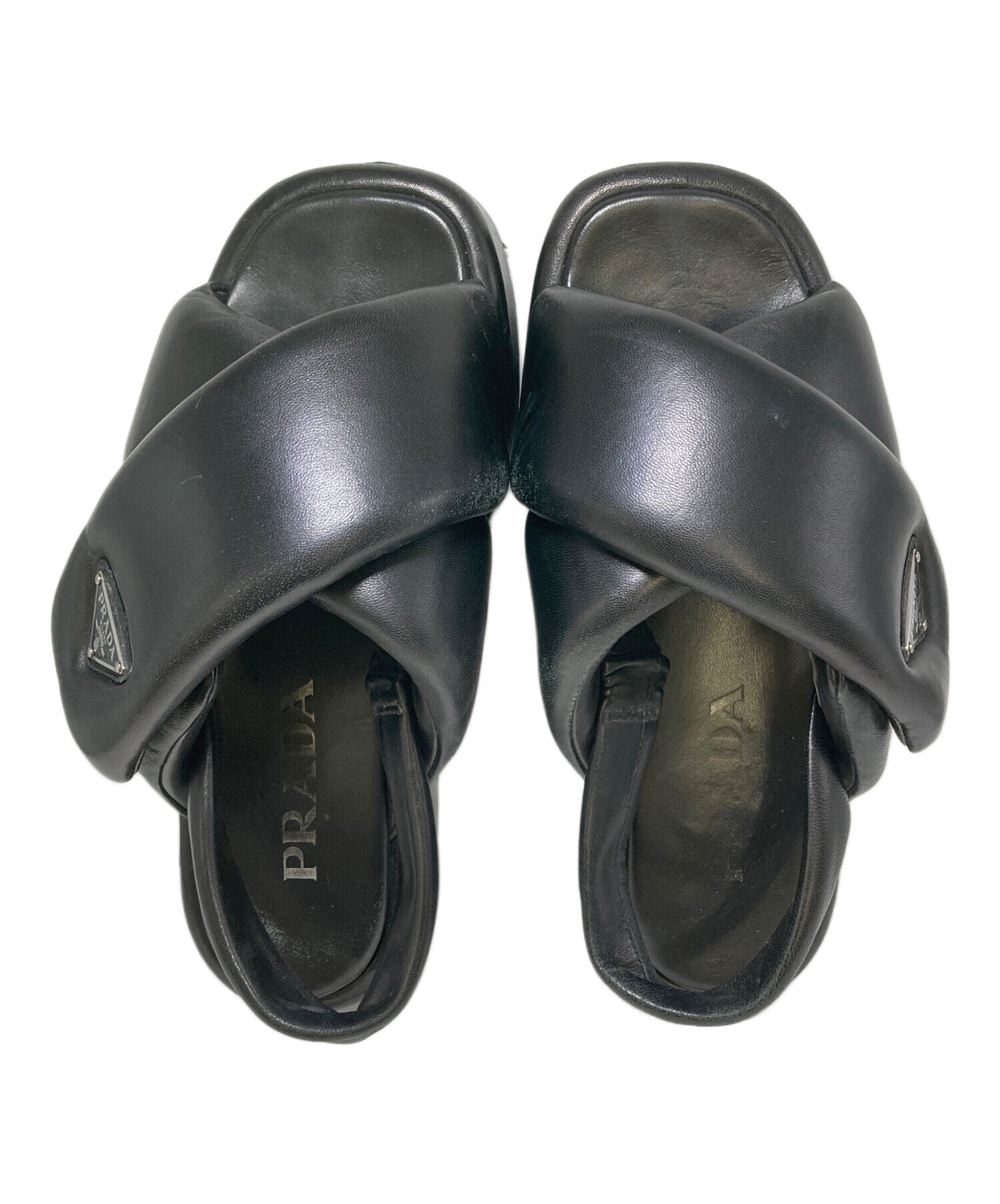 中古・古着通販】PRADA (プラダ) パデットナッパレザーサンダル