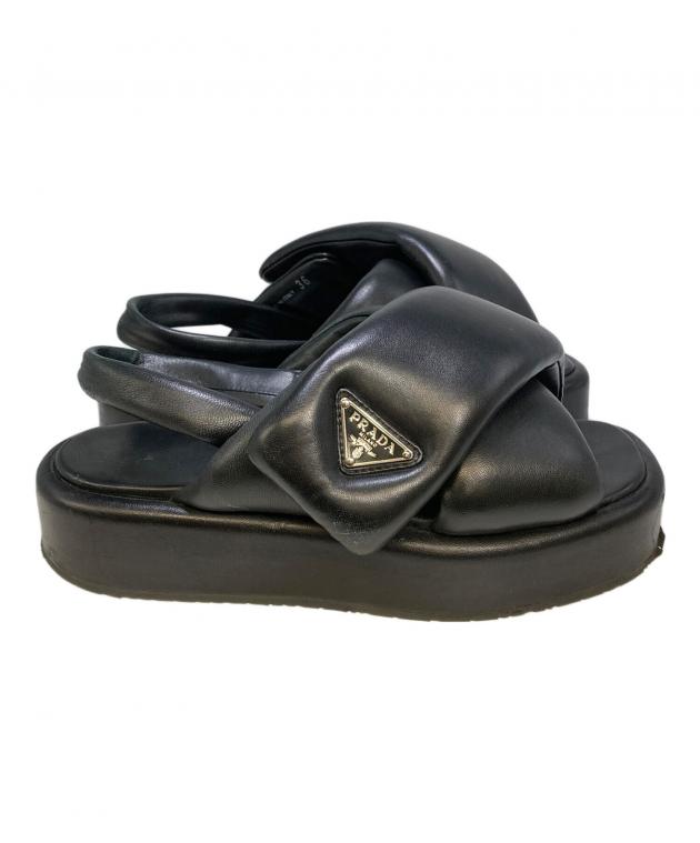中古・古着通販】PRADA (プラダ) パデットナッパレザーサンダル