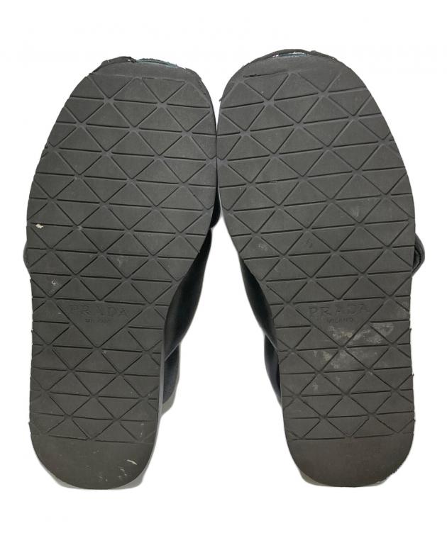 中古・古着通販】PRADA (プラダ) パデットナッパレザーサンダル