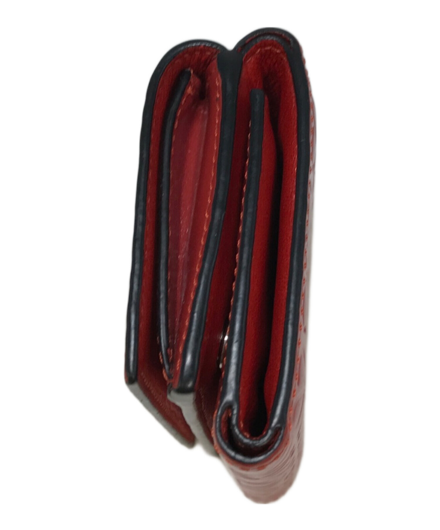LOEWE ロエベ アナグラム 財布 レッド 小物 レディース ブランド 中古 中古・古着通販】LOEWE (ロエベ) アナグラム3つ折り財布 レッド