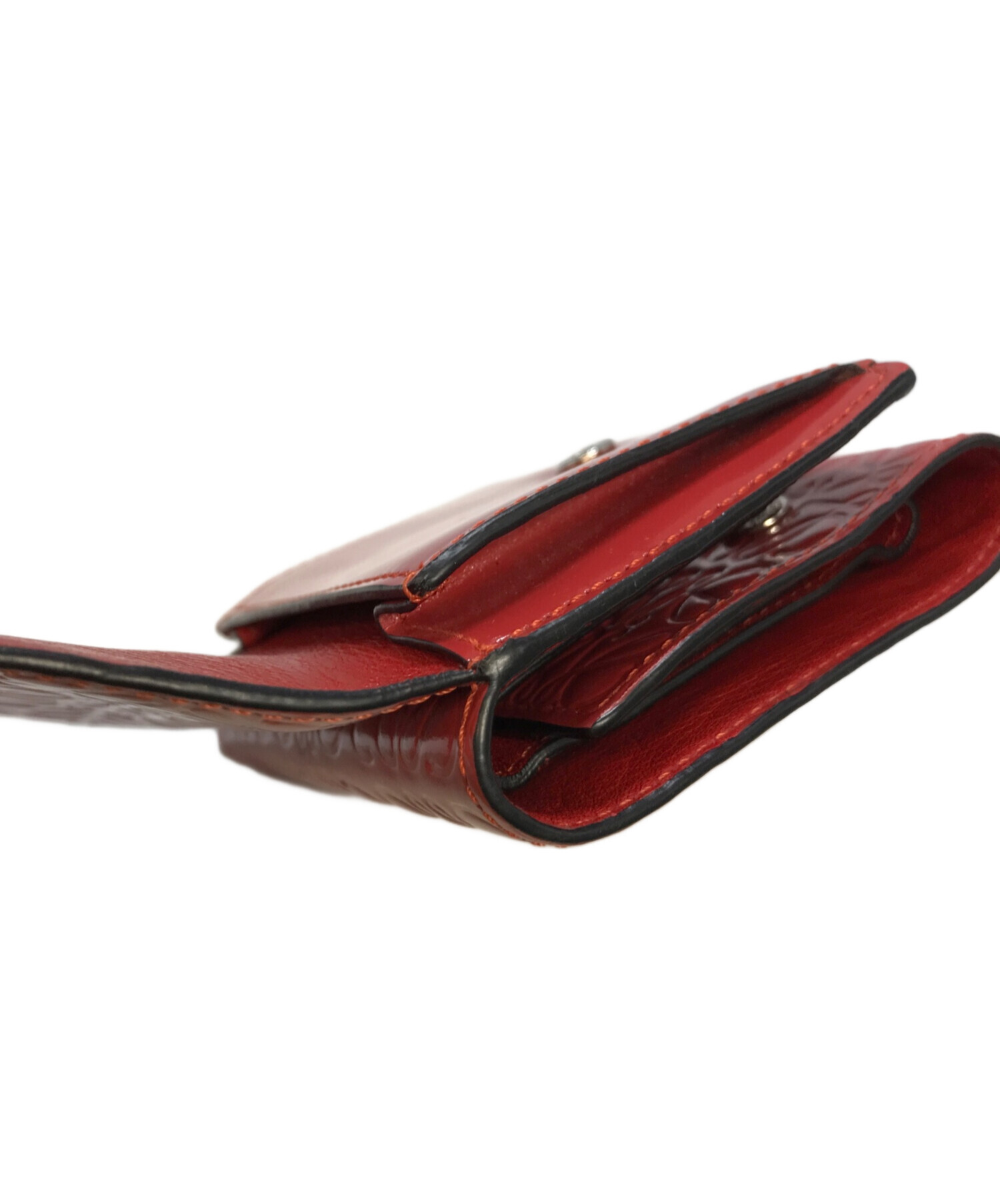 中古・古着通販】LOEWE (ロエベ) アナグラム3つ折り財布 レッド