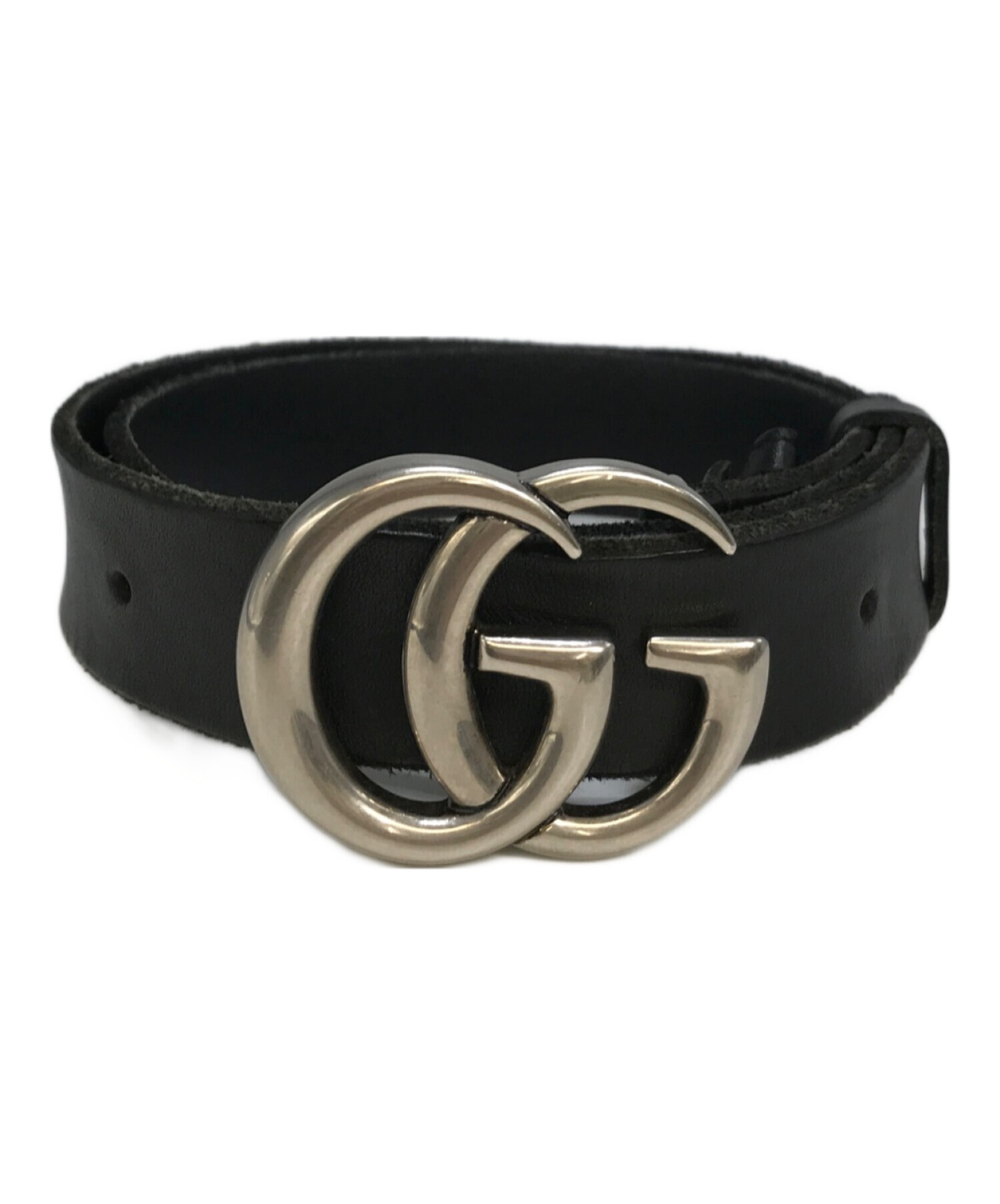 中古・古着通販】GUCCI (グッチ) ダブルGベルト ブラック サイズ:70/20 