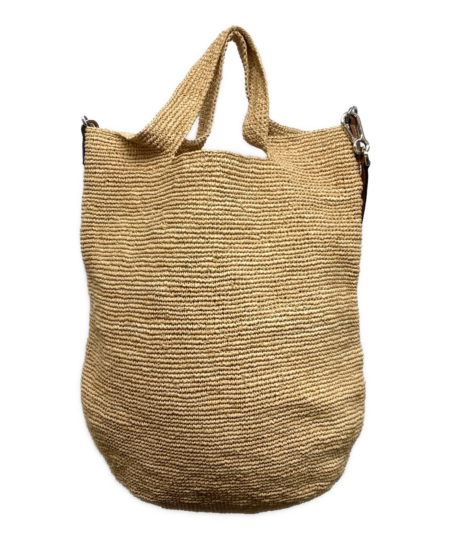 中古・古着通販】LOEWE (ロエベ) ラフィアスリットバッグ ベージュ 中古・古着通販】LOEWE (ロエベ) ラフィアスリットバッグ ベージュ