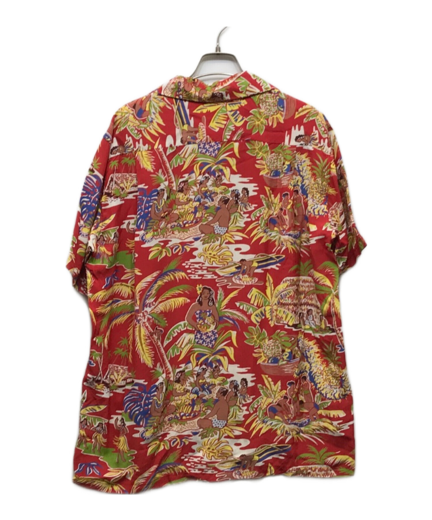 中古・古着通販】Sun Surf (サンサーフ) アロハシャツ レッド サイズ:L