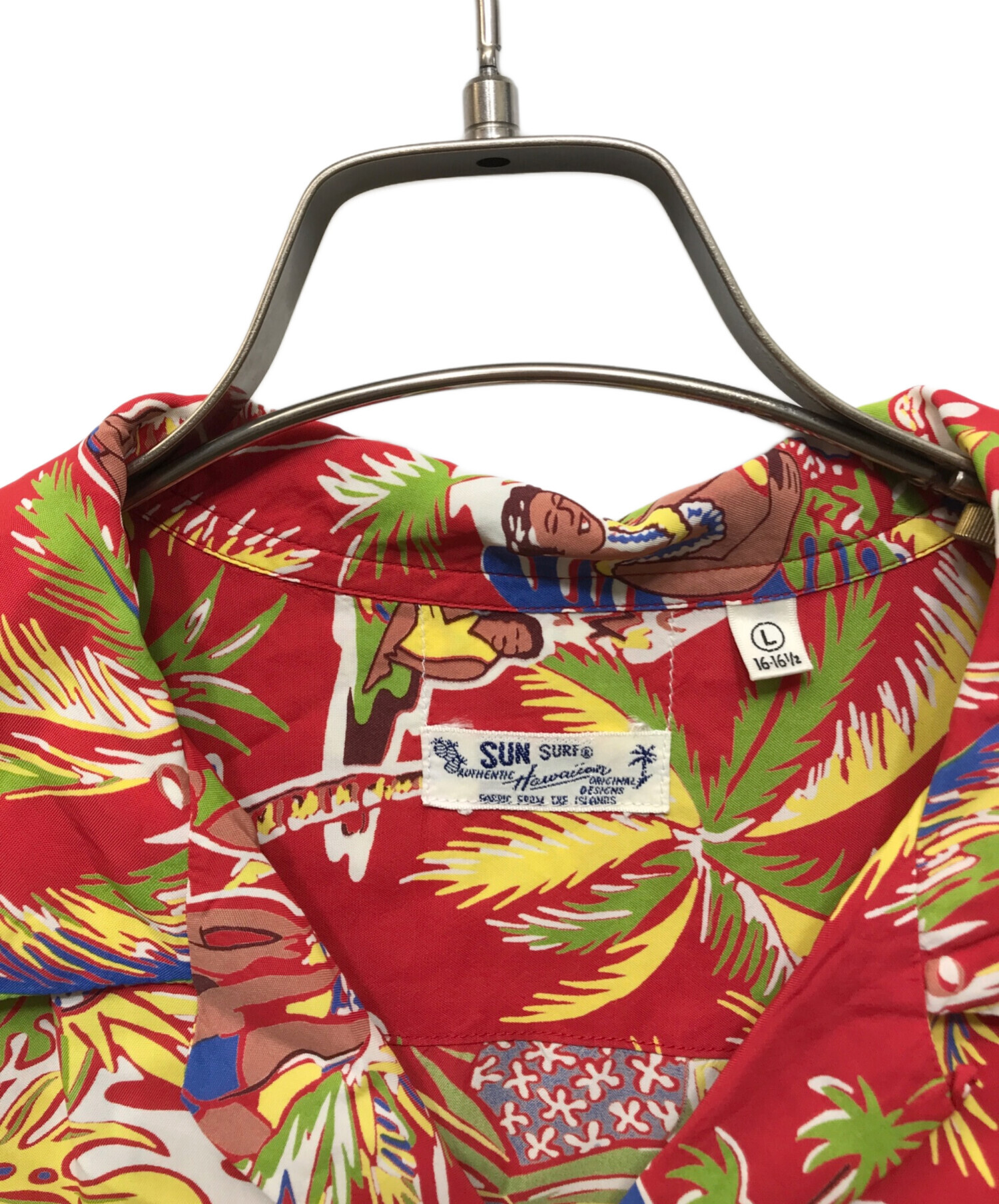 中古・古着通販】Sun Surf (サンサーフ) アロハシャツ レッド サイズ:L