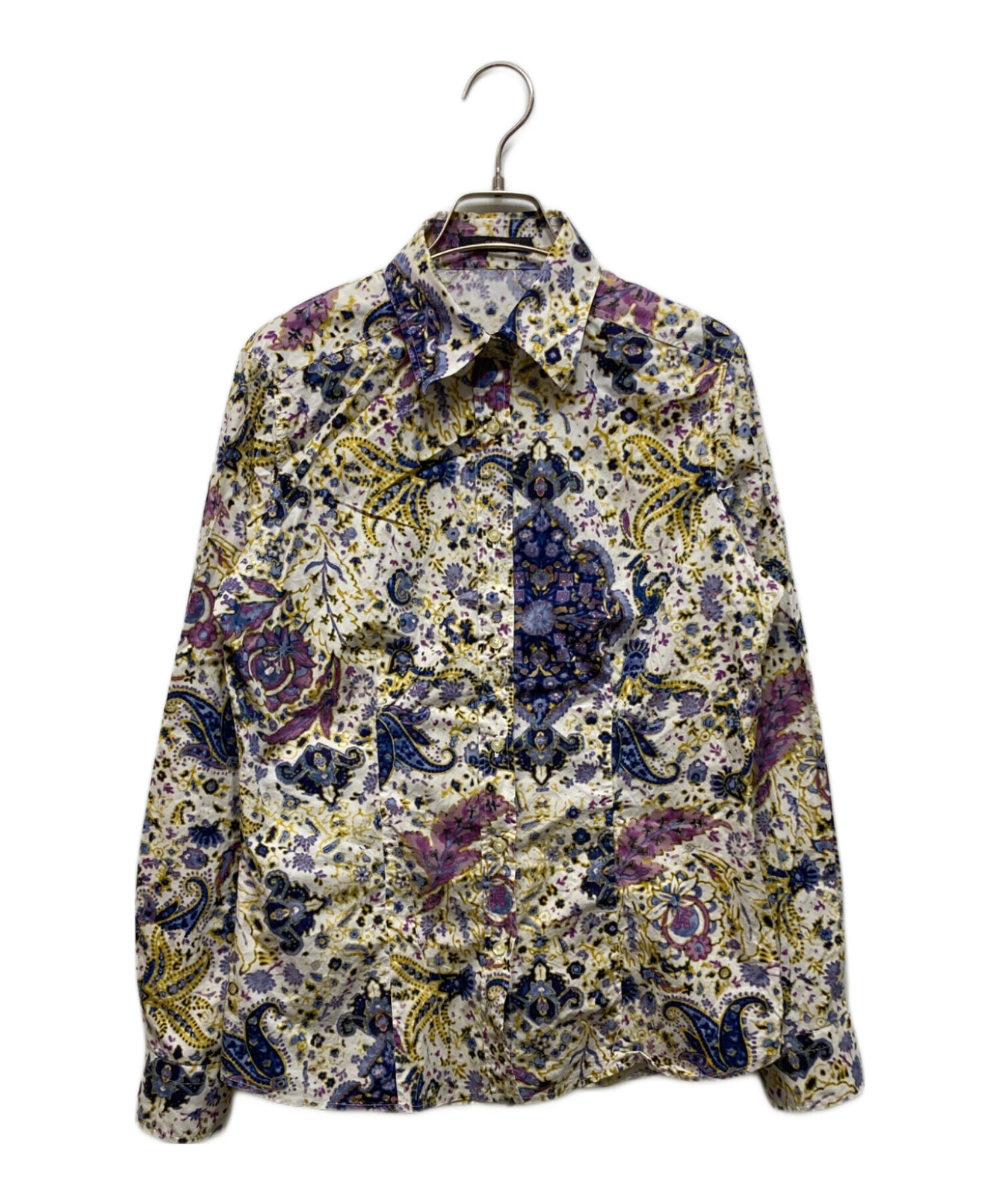 新品タグ付ETRO エトロ ペイズリー 柄 ポロシャツ40サイズ 中古・古着通販】ETRO (エトロ) ペイズリー柄長袖シャツ マルチカラー