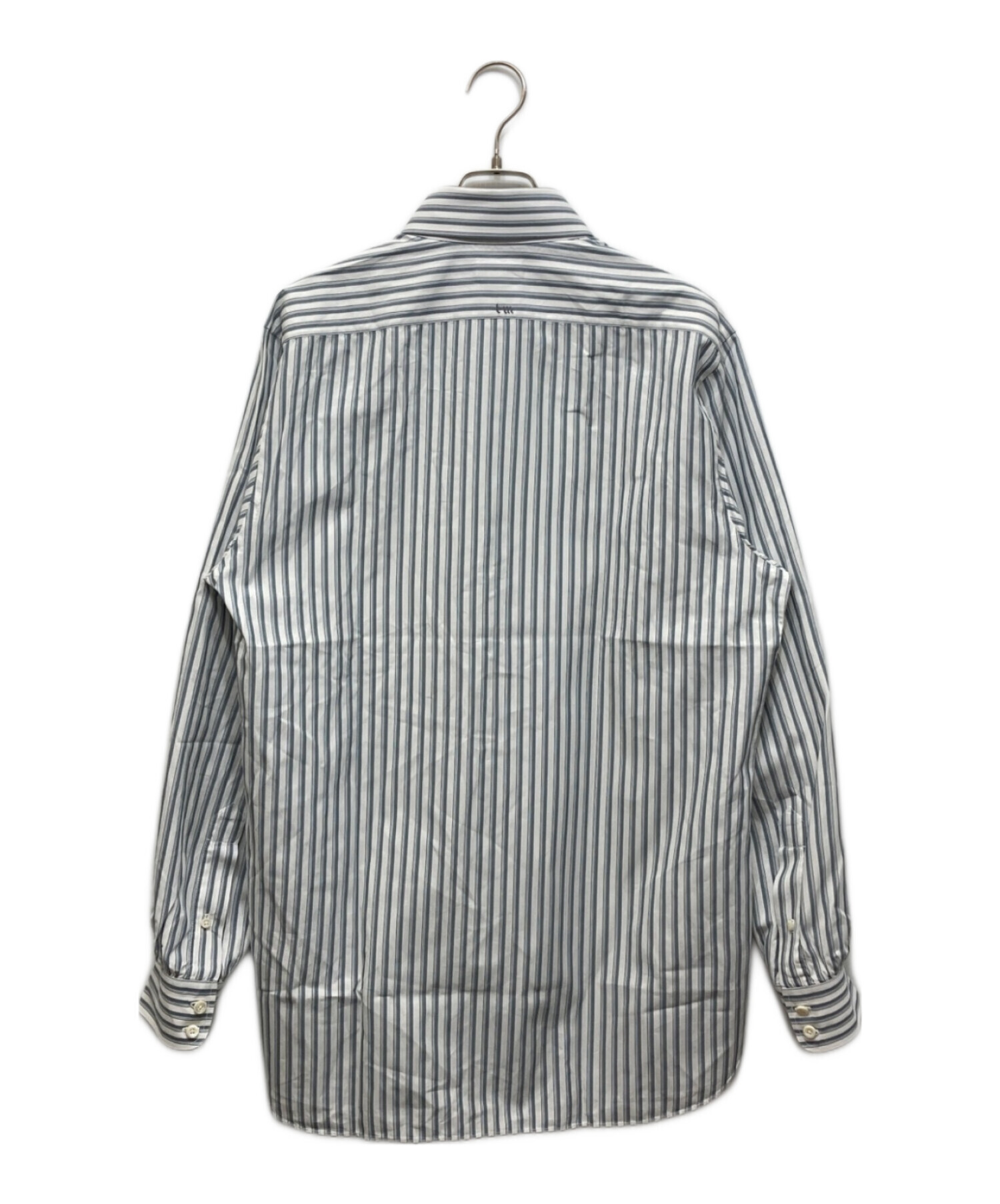 中古・古着通販】HERMES (エルメス) ストライプシャツ ブルー サイズ