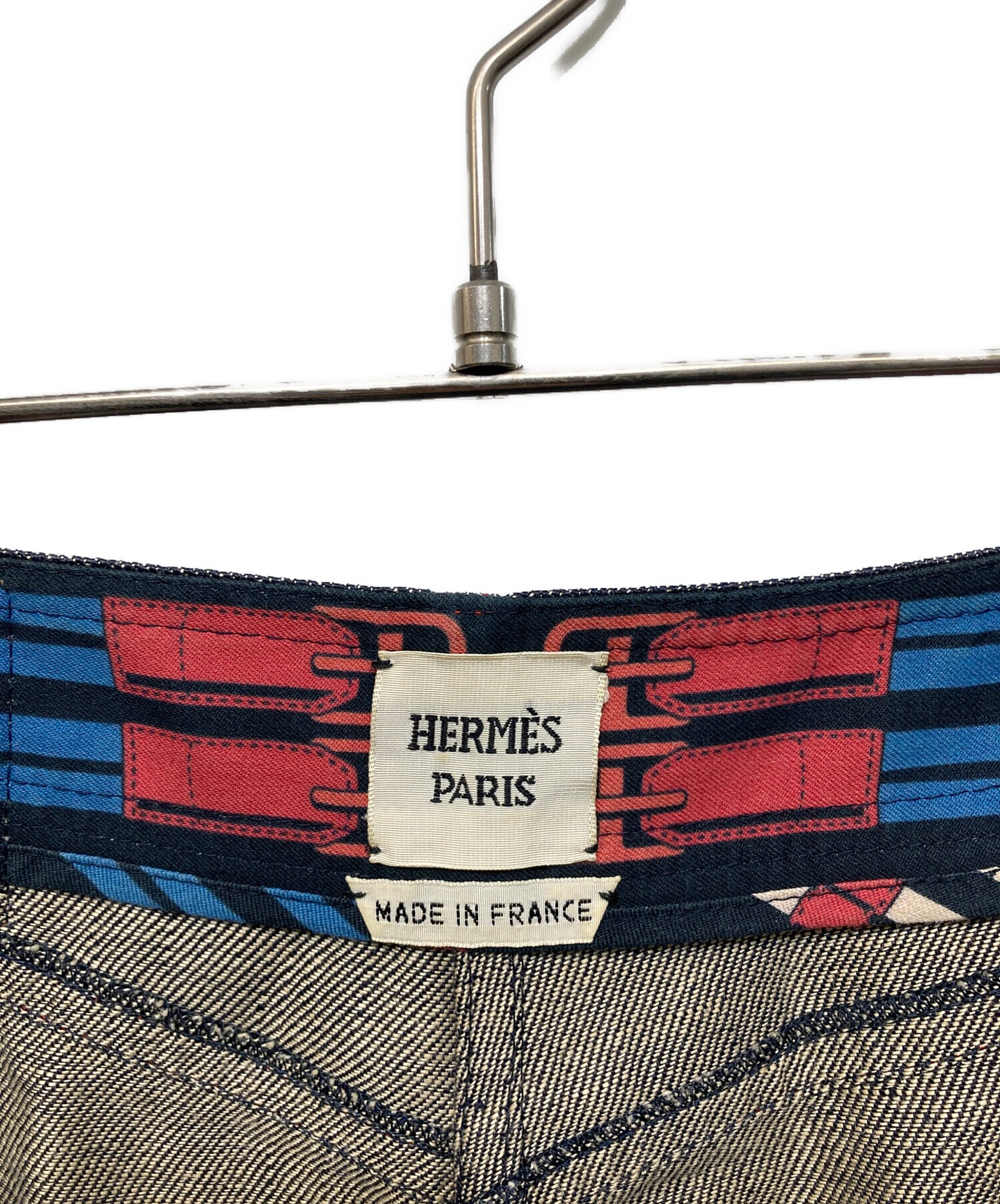 中古・古着通販】HERMES (エルメス) セリエボタンベルト付リネンデニム