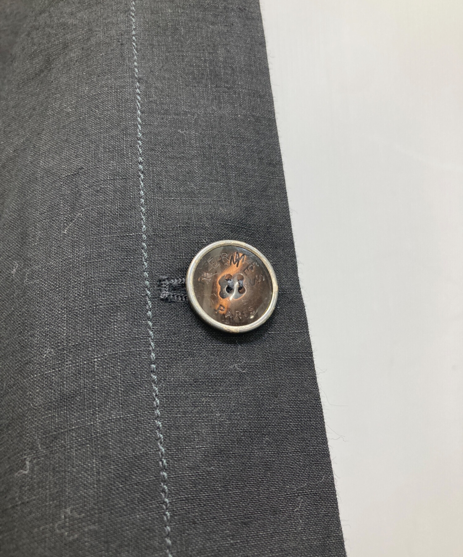中古・古着通販】HERMES (エルメス) リネンパンツ ブラック サイズ:36
