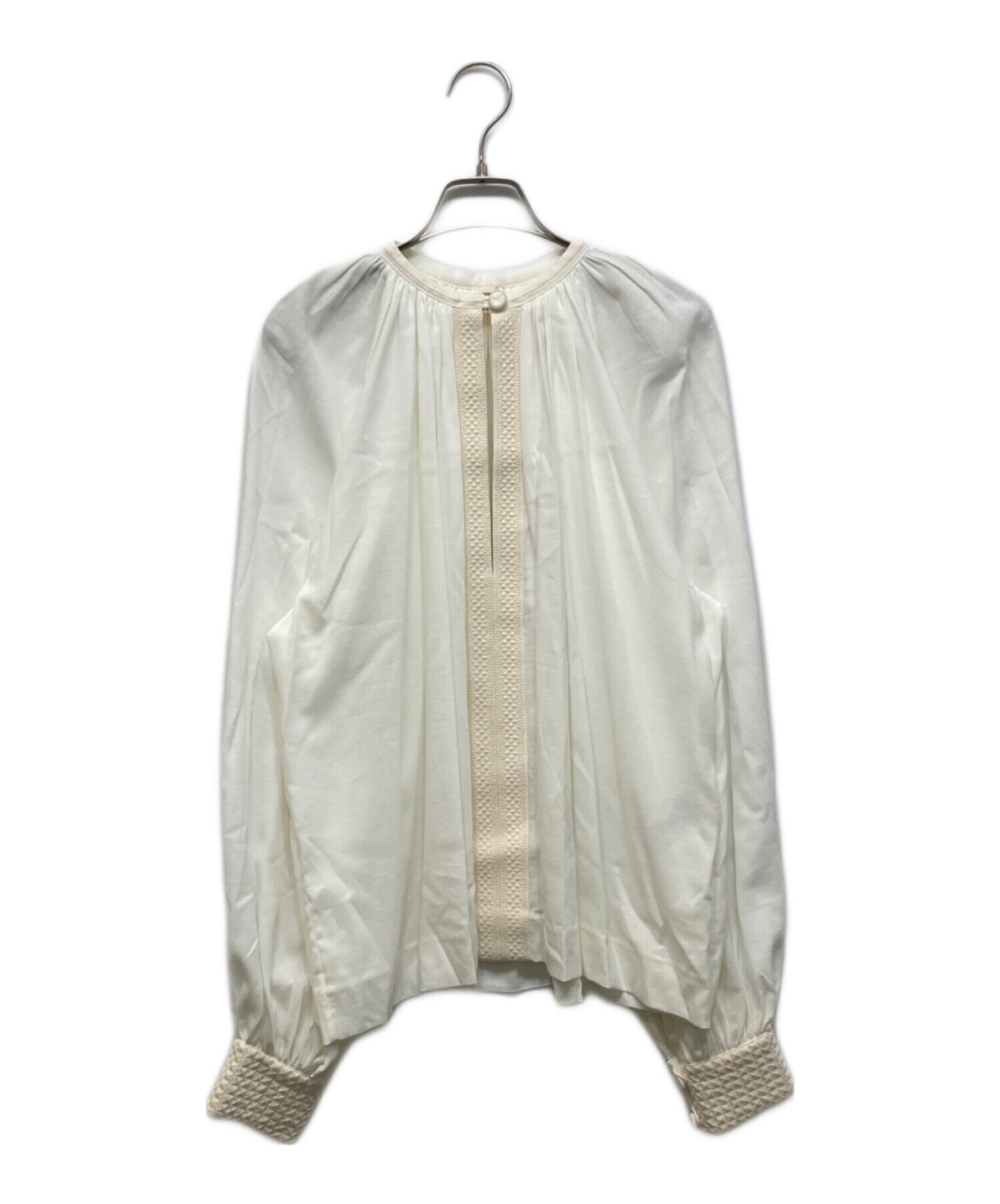 中古ブラウス：ＨＥＲＭＥＳ（エルメス）長袖ブラウス　サイズm 中古・古着通販】HERMES (エルメス) 長袖ブラウス ホワイト サイズ:36