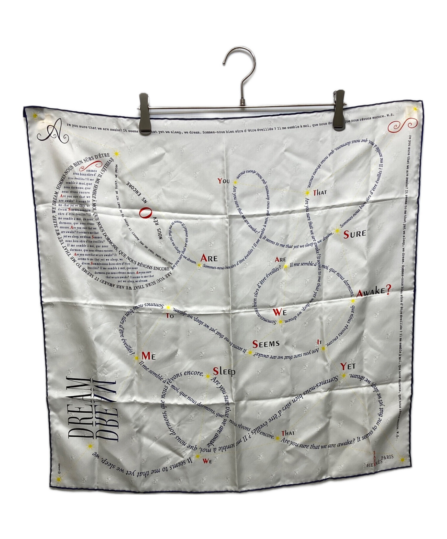 HERMES カレ70 Is This a Love Story? ホワイト 中古・古着通販】HERMES (エルメス) スカーフ / カレ70 / 夢追いかけて