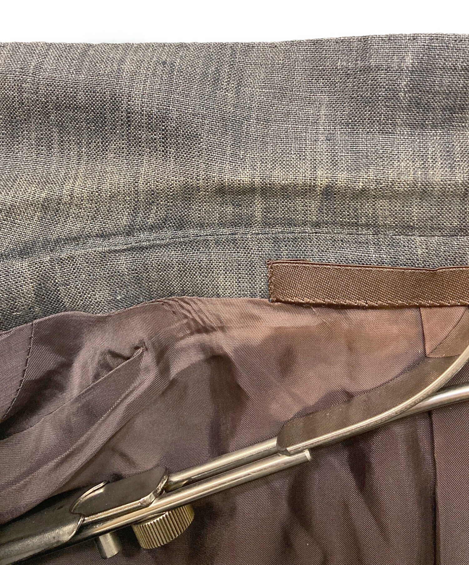 中古・古着通販】ZEGNA (ゼニア) リネンテーラードジャケット ブラウン