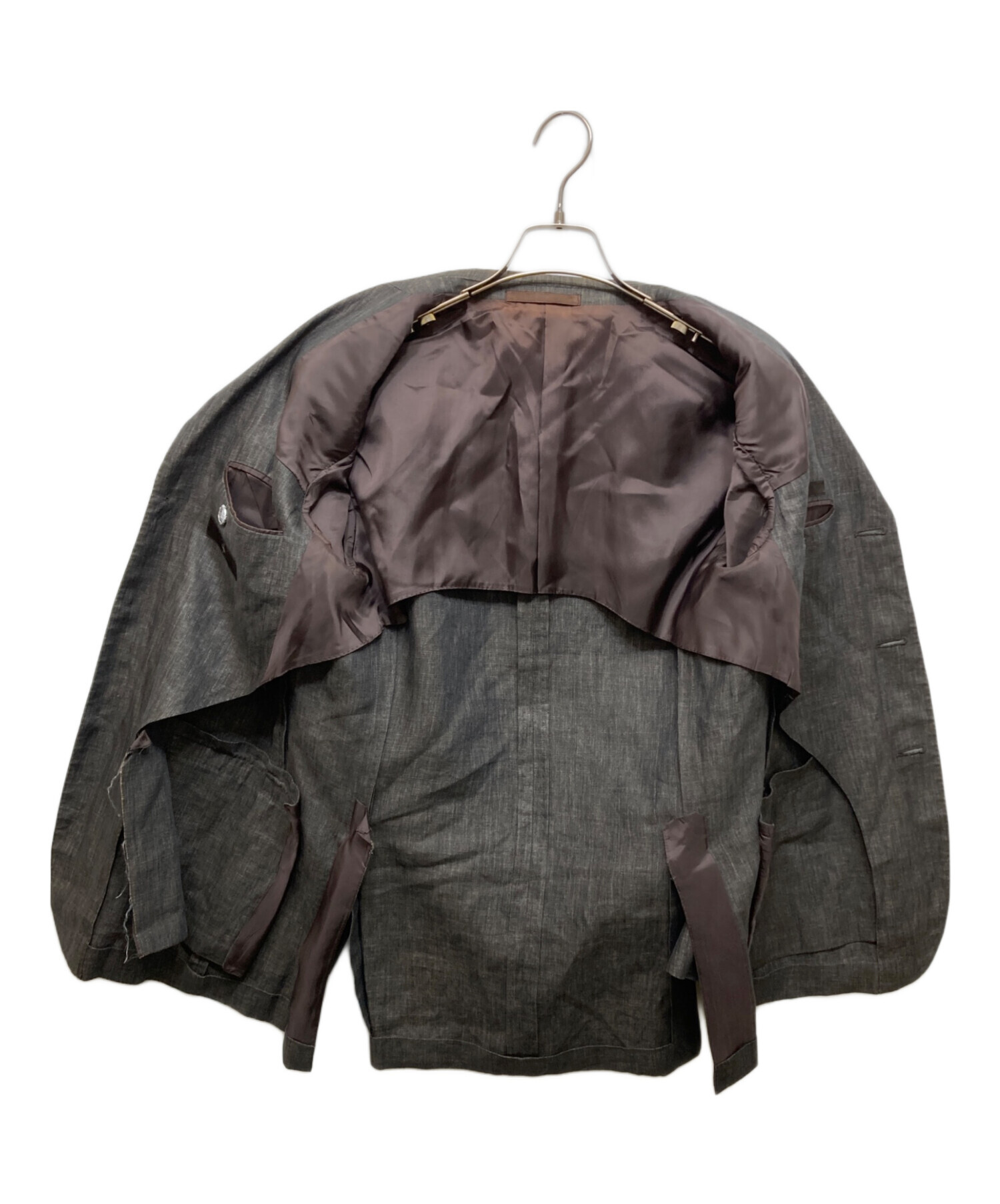 Z*3様 00s ビンテージ Zegna ゼニア カシミア テーラードジャケット 中古・古着通販】ZEGNA (ゼニア) リネンテーラードジャケット ブラウン