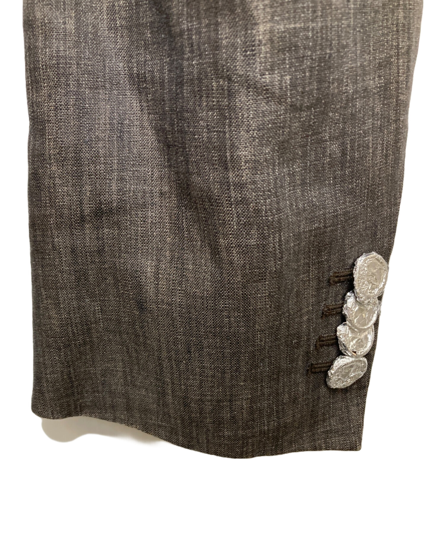 中古・古着通販】ZEGNA (ゼニア) リネンテーラードジャケット ブラウン