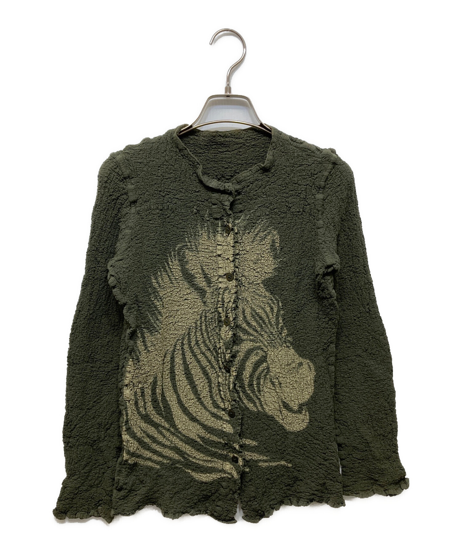 me イッセイミヤケ　カーディガン 中古・古着通販】me ISSEY MIYAKE (ミーイッセイ ミヤケ) シワ加工