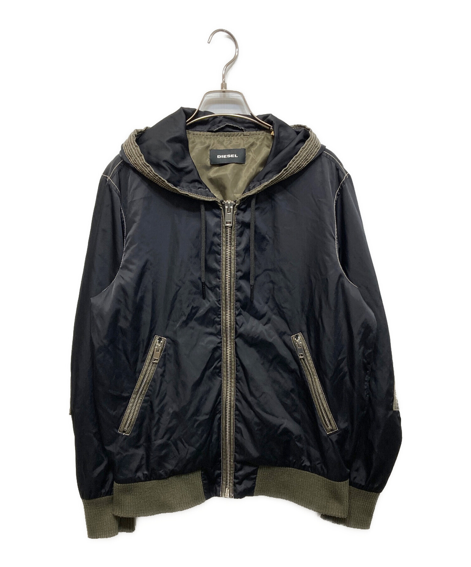 中古・古着通販】DIESEL (ディーゼル) ナイロンフーデットジャケット